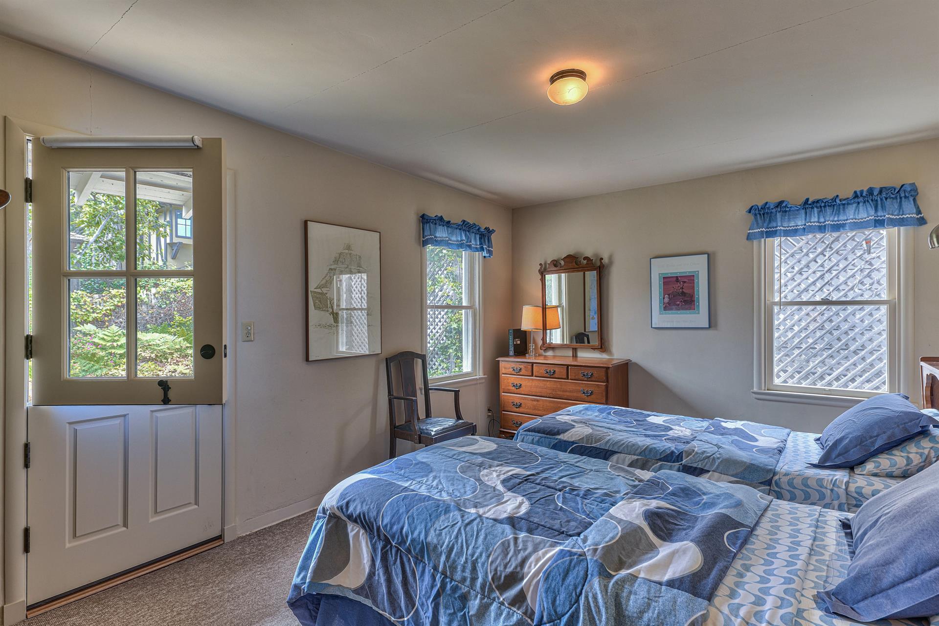 Bedroom 2, Two Twins, Direct Back Yard Access