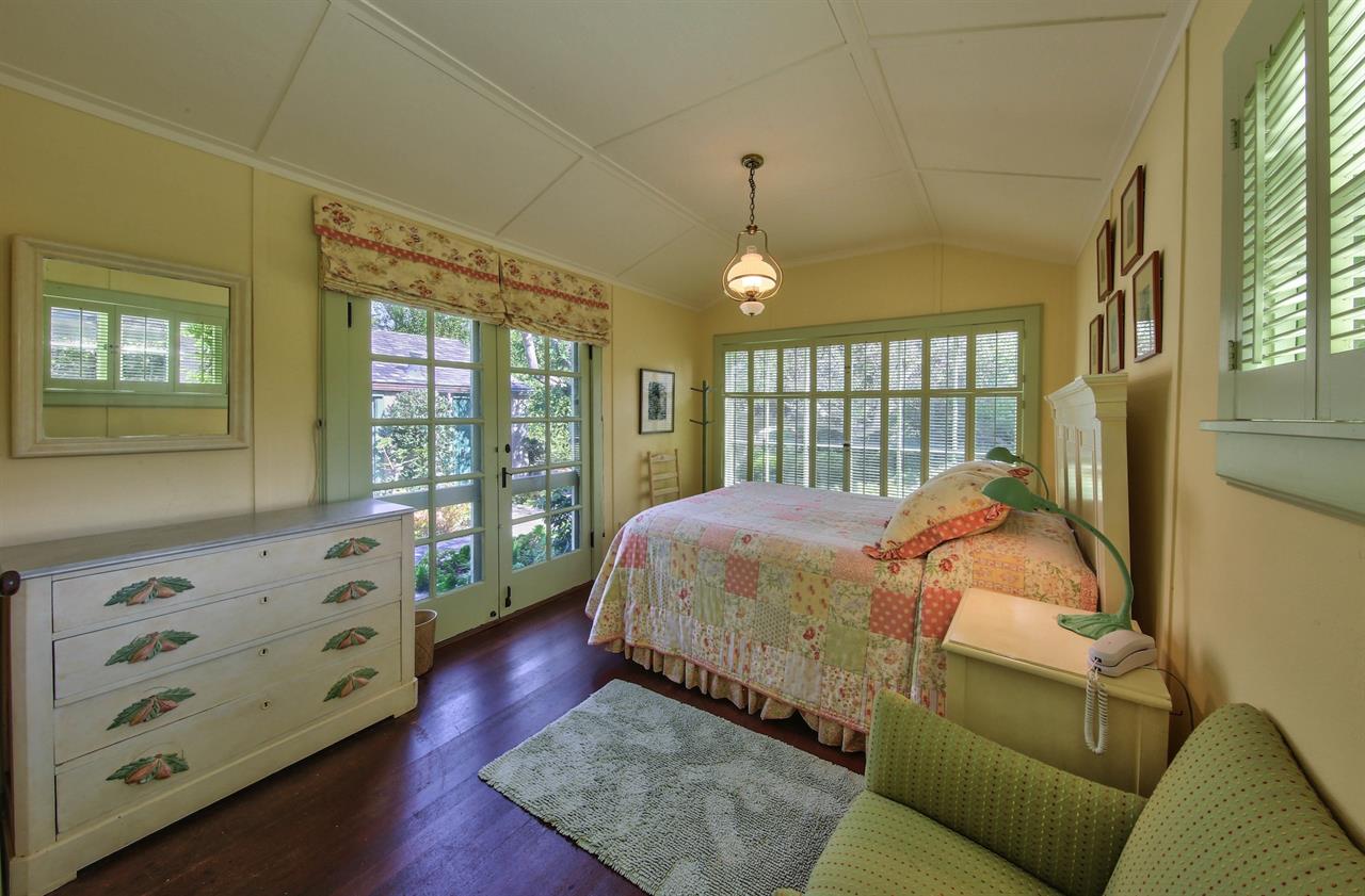 Bedroom 1 with Queen Bed, French Doors to Patio
