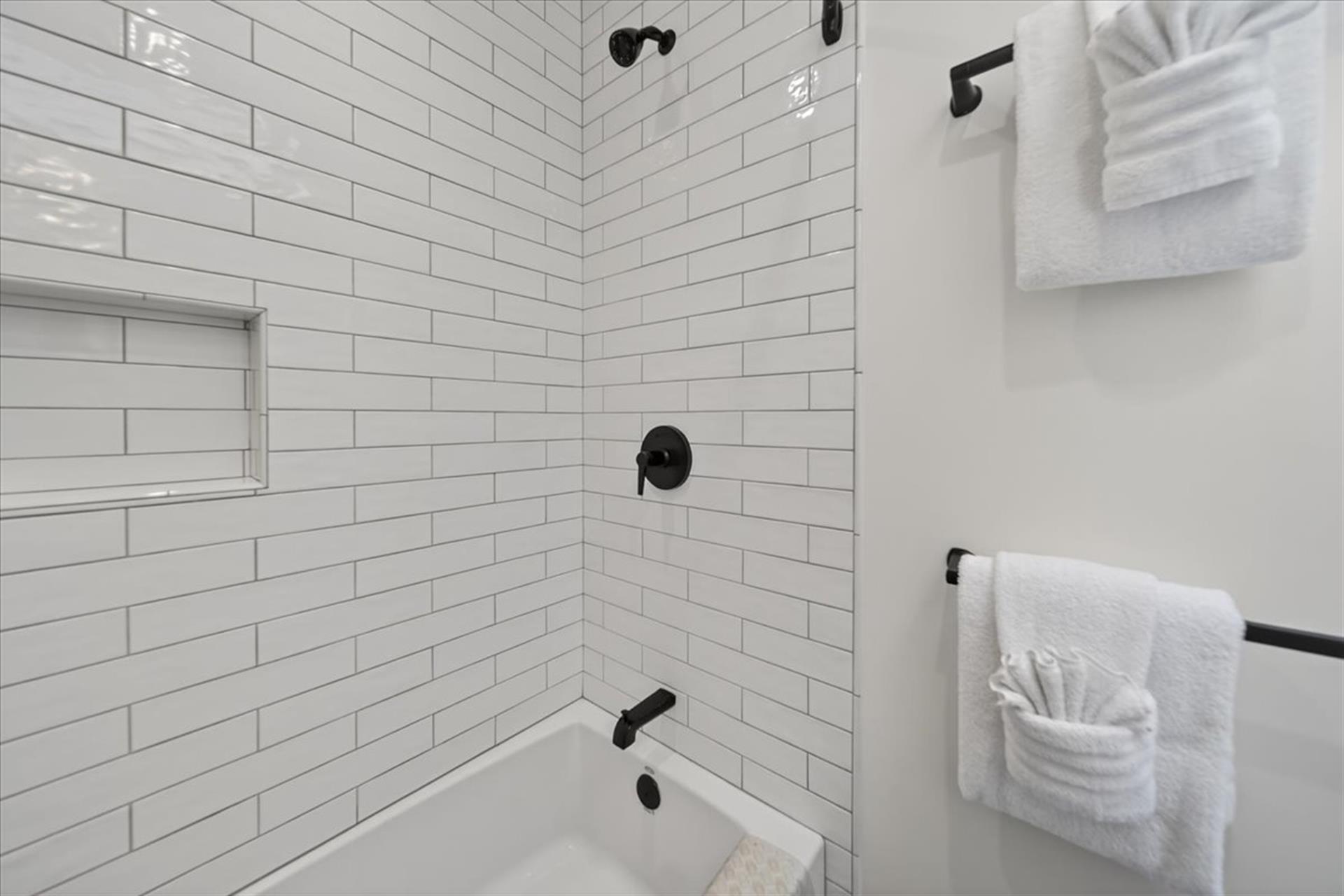 Full Hall Bathroom with ShowerOverTub