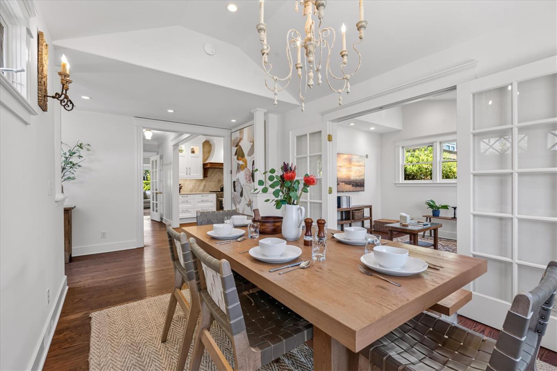 Dining Area Next to the Kitchen Seats Six