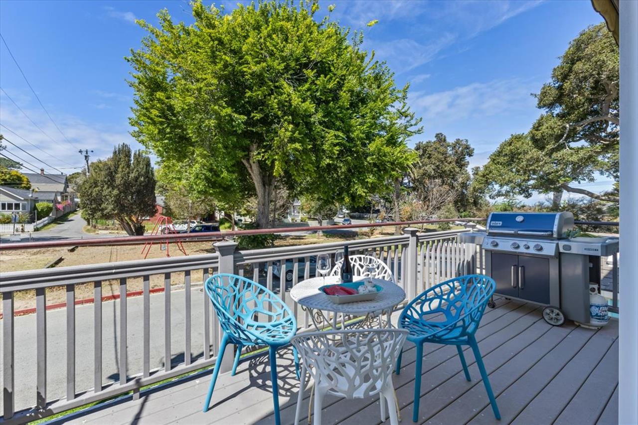 Balcony with a Gas BBQ Just Off the Kitchen