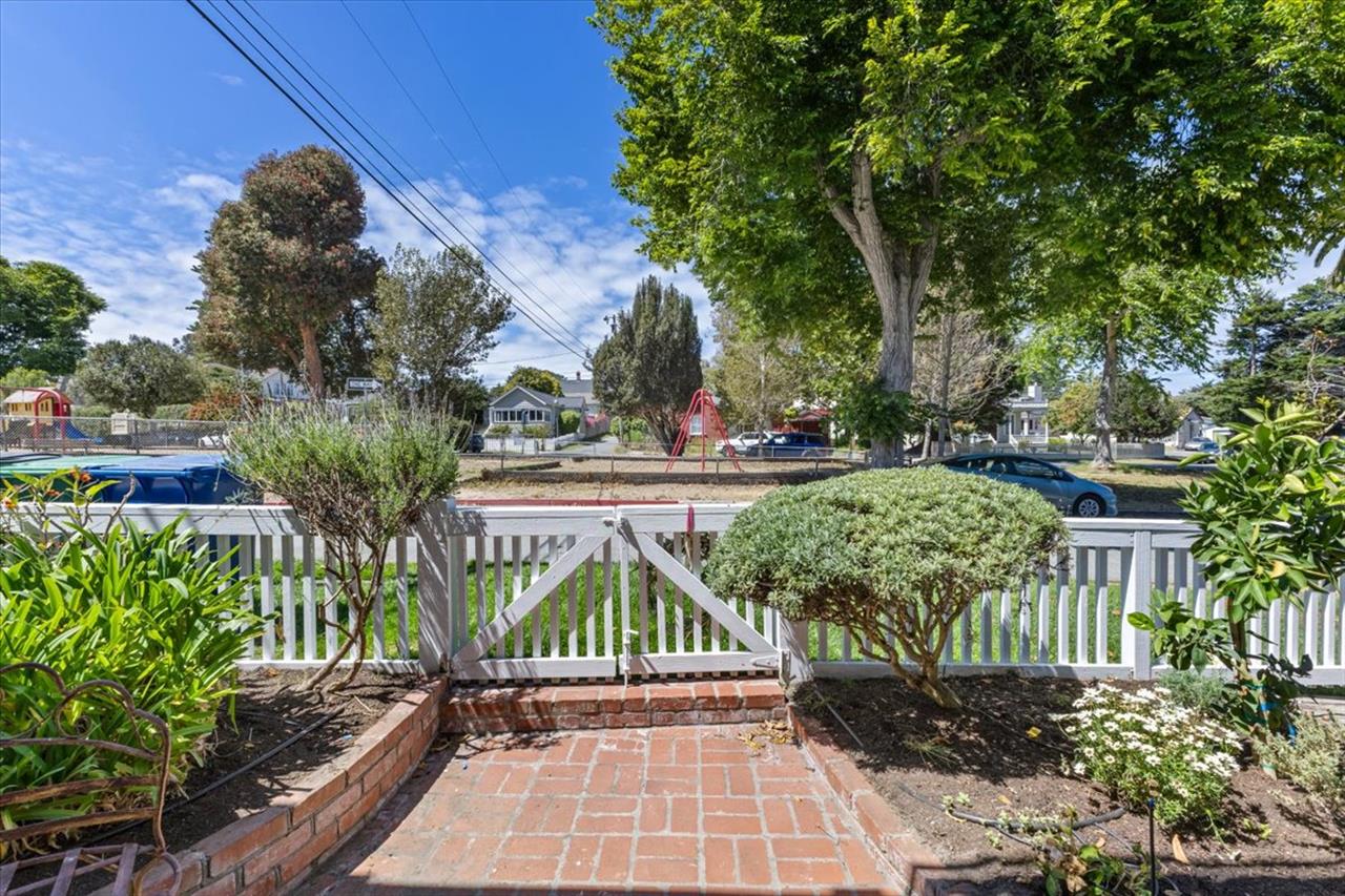 Entrance to the Brick Patio from the Street