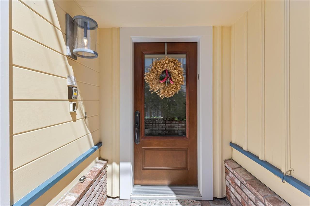 One of Two Downstairs Entry Doors