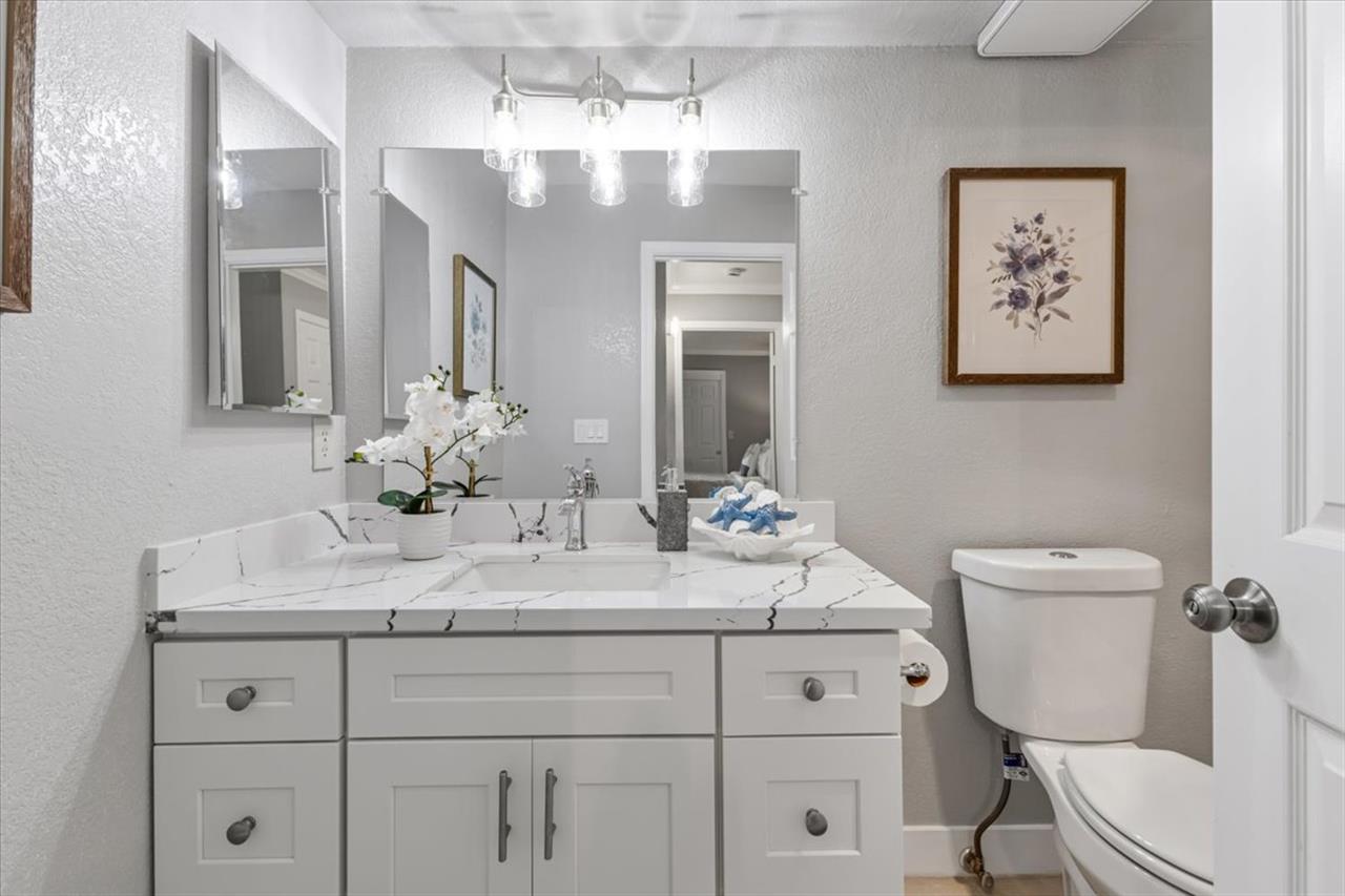 Hall Bathroom has a Shower Over Tub Combo