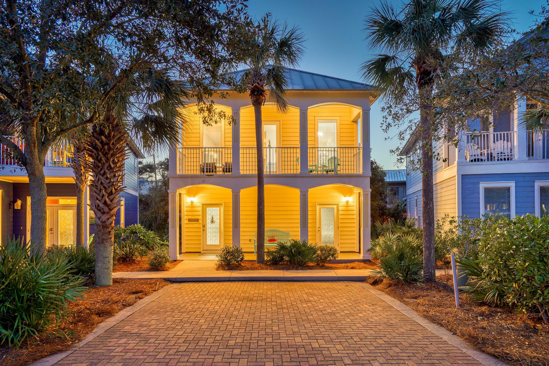 Welcome to Sandy Toes with 1st floor porch  2nd floor balcony with seating.