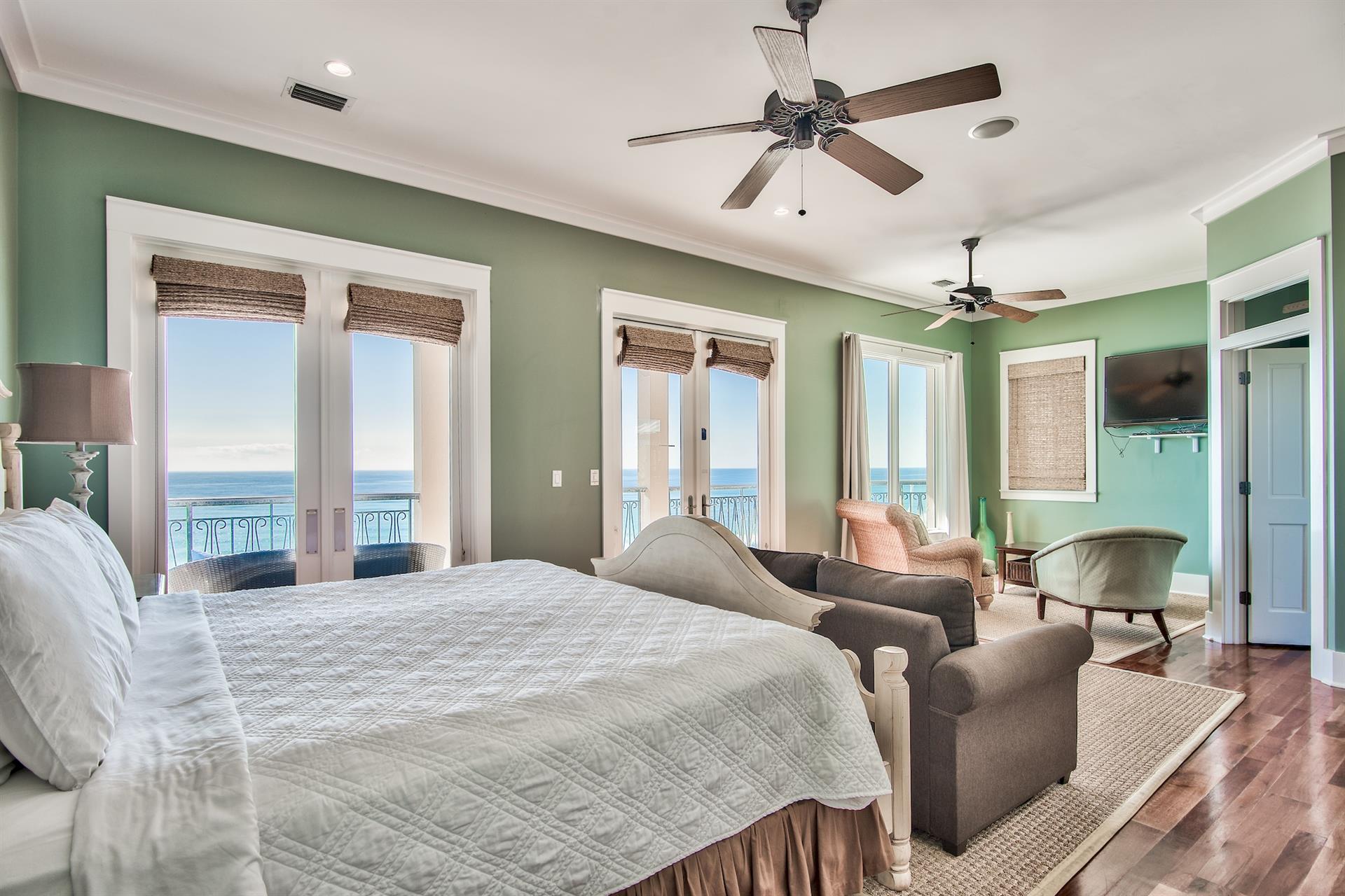 3rd Floor King Master Bedroom, Sleeper Sofa, Beach Front Balcony, Private Master Bathroom w Walk In Shower and Soaking Tub