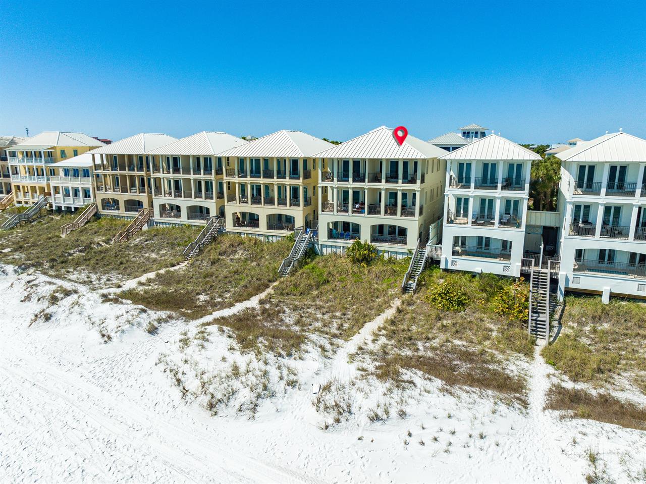 Aerial View of Seaside Treasure in Frangista Beach
