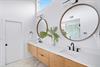Primary bedroom double vanity quartz