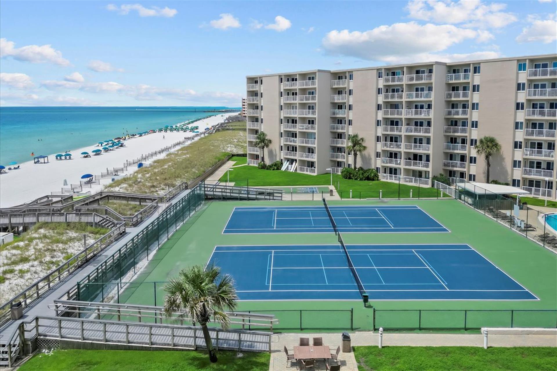 HSRC Tennis Court And Beach View