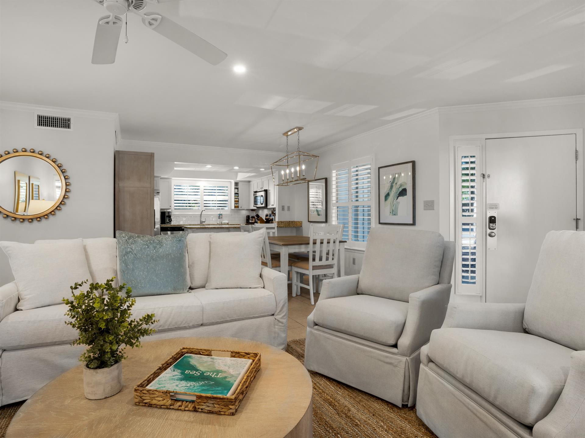 Overview of Living, Dining and Kitchen