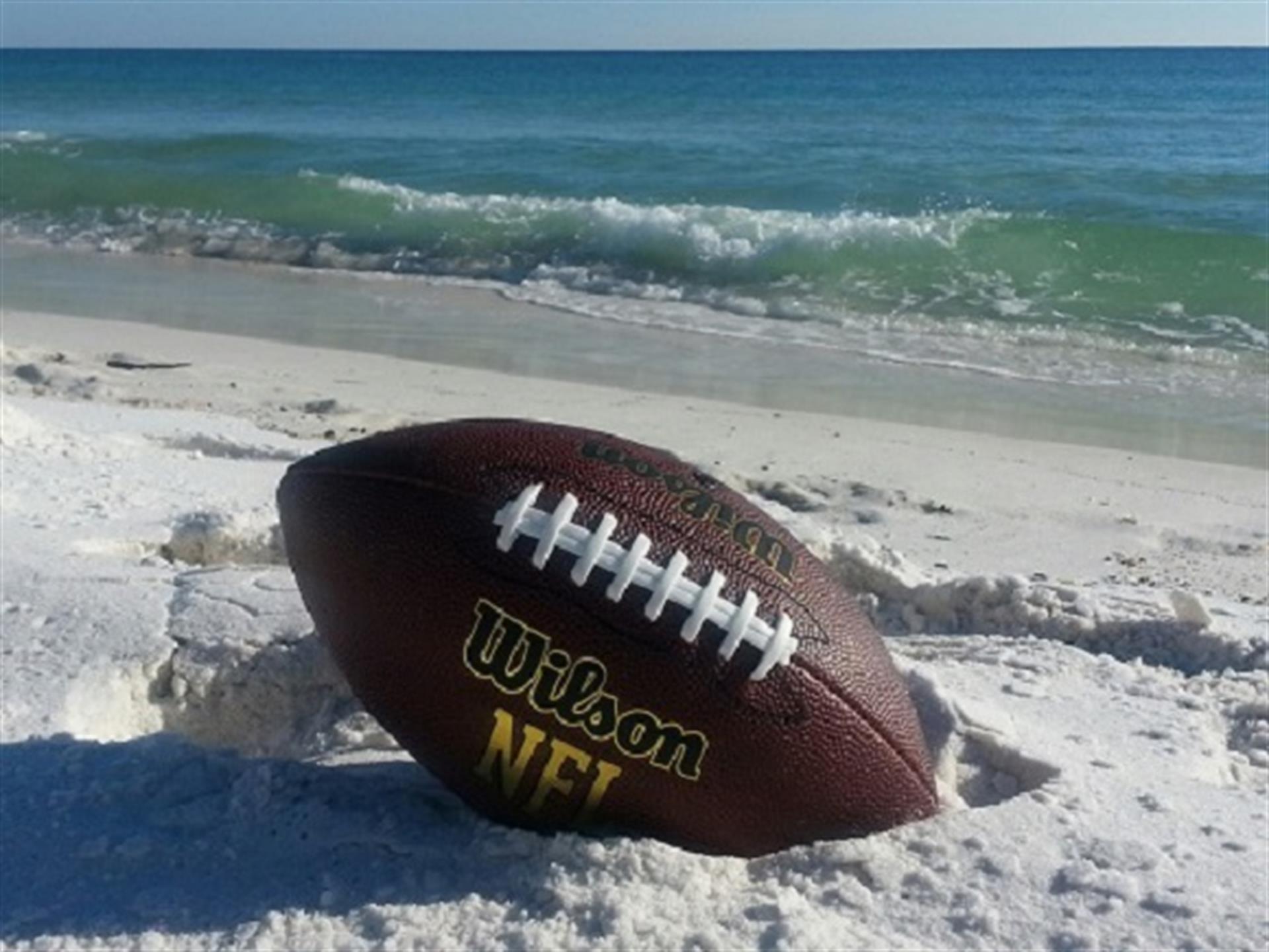 Football on the beaches of Destin, Florida