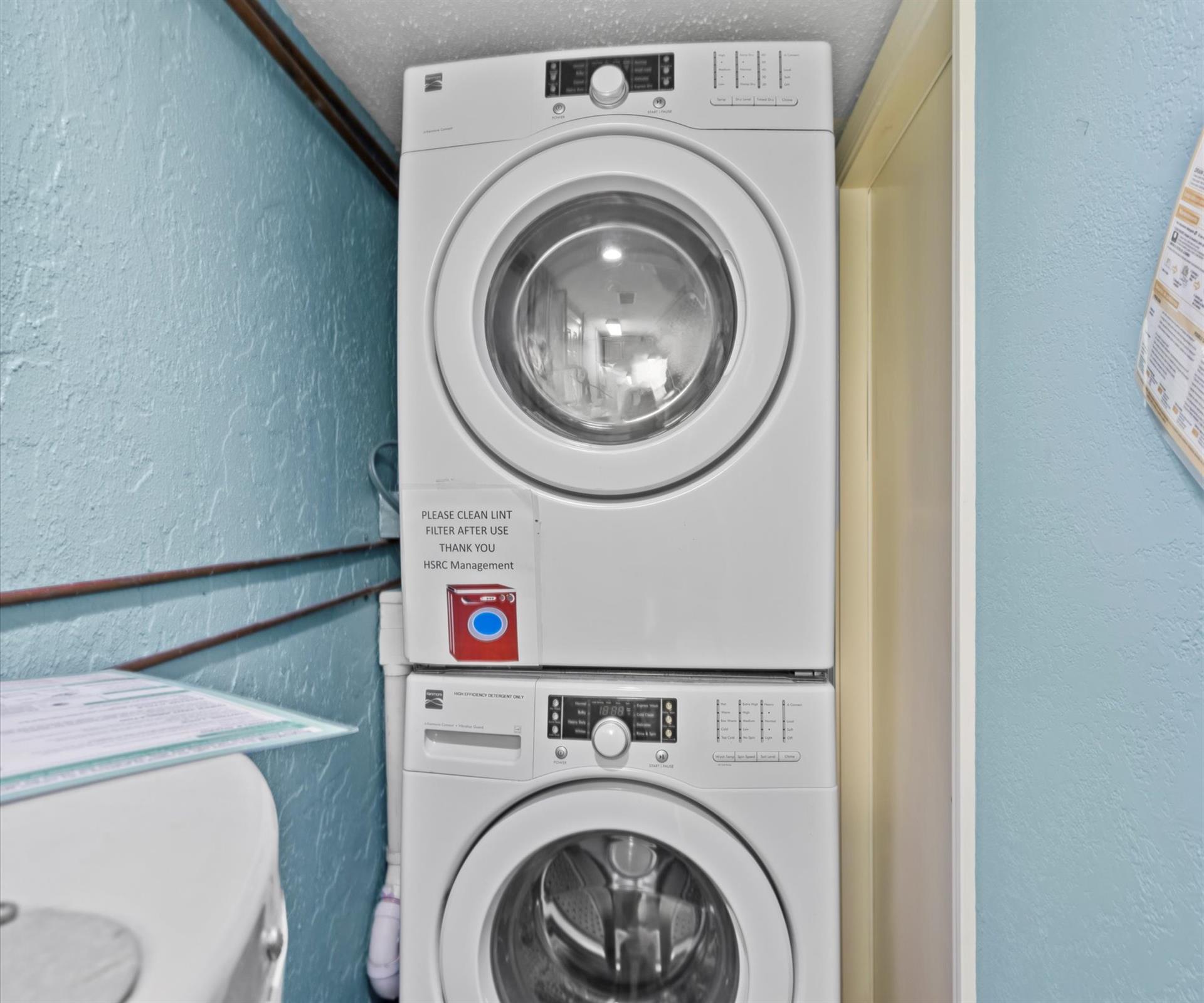 HSRC 1A Laundry Area With Stackable WasherDryer