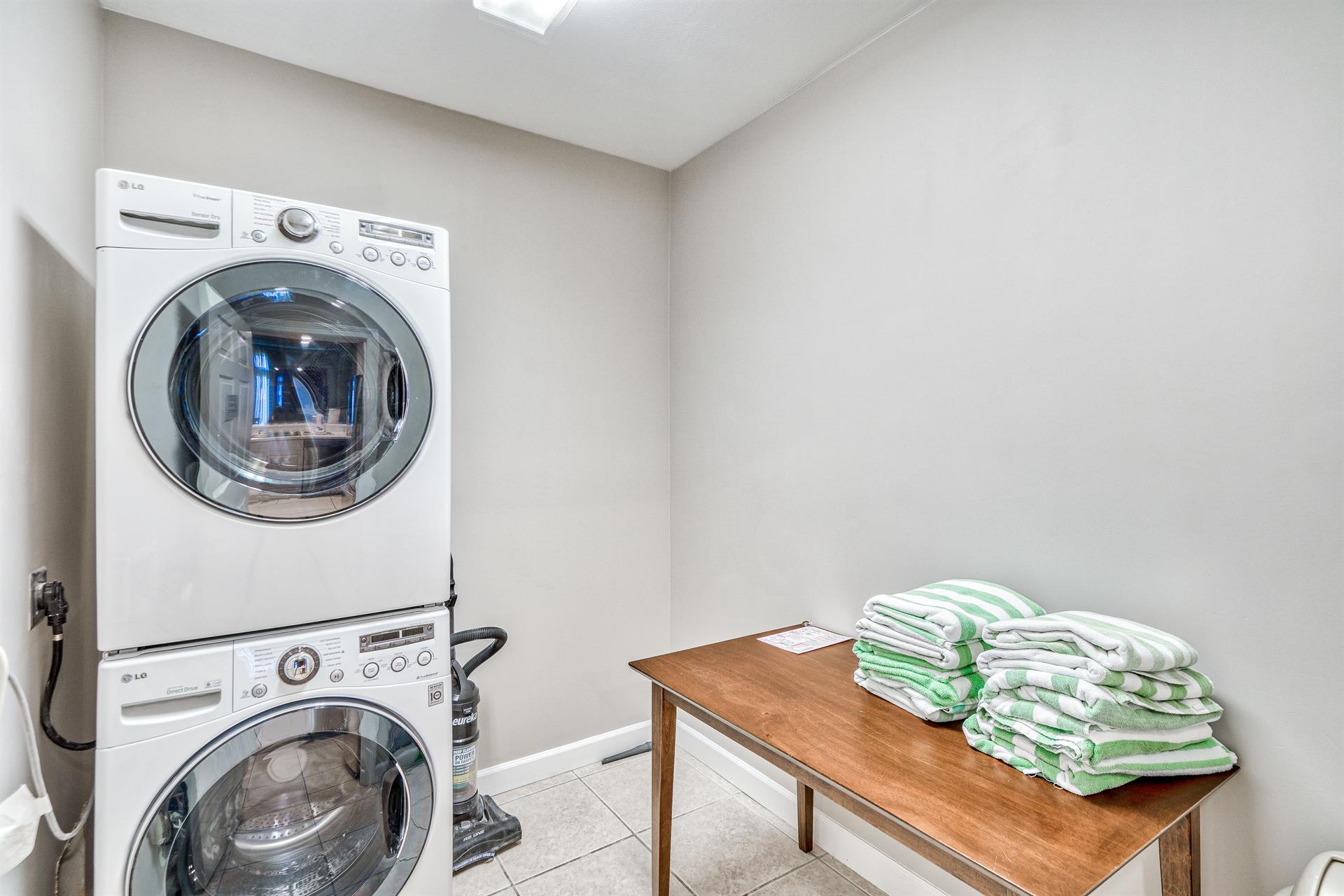 Private WasherDryer With Plenty of Laundry Supplies