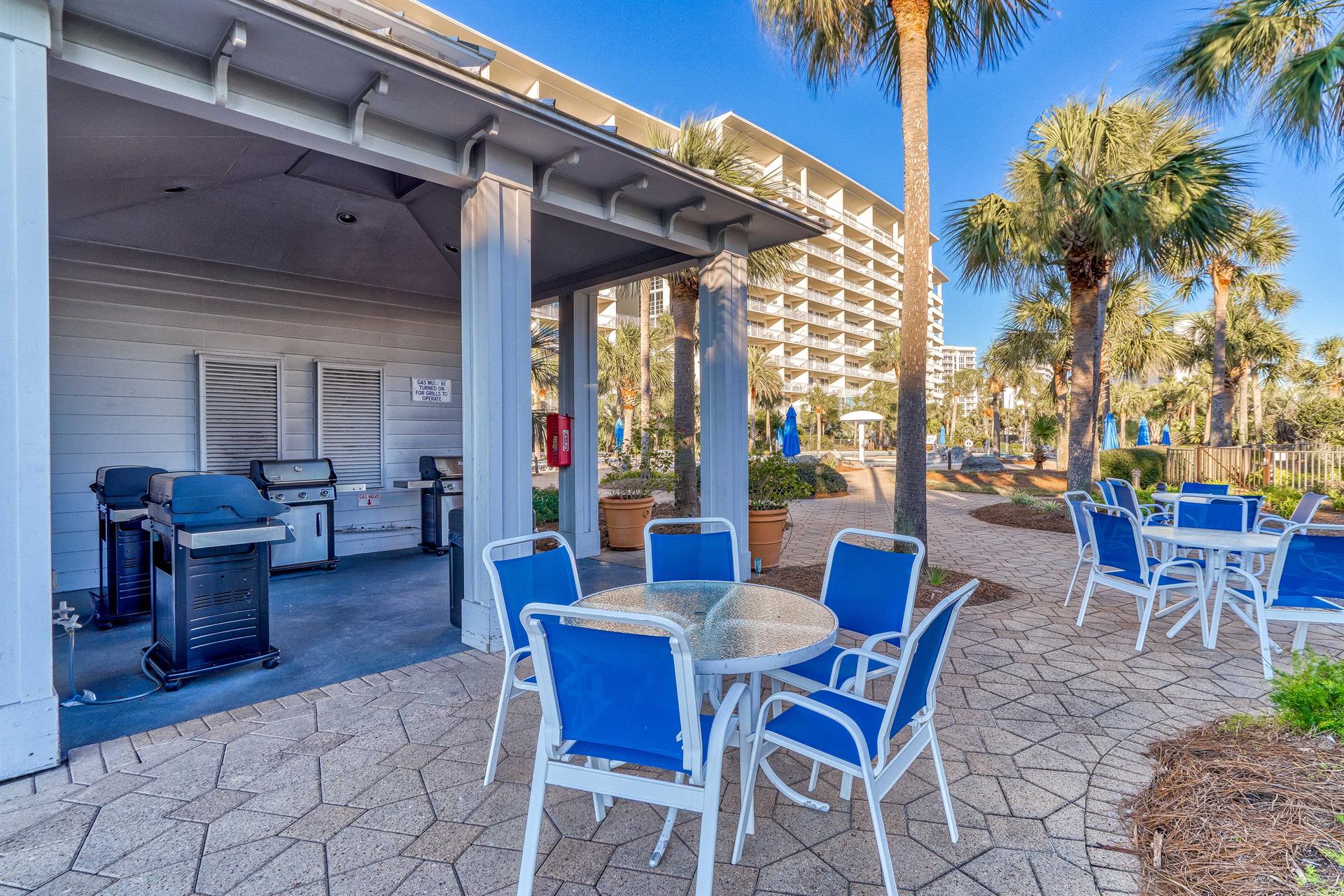 Community Gas Grills located at Pool Area Time to Cook The Catch of The Day