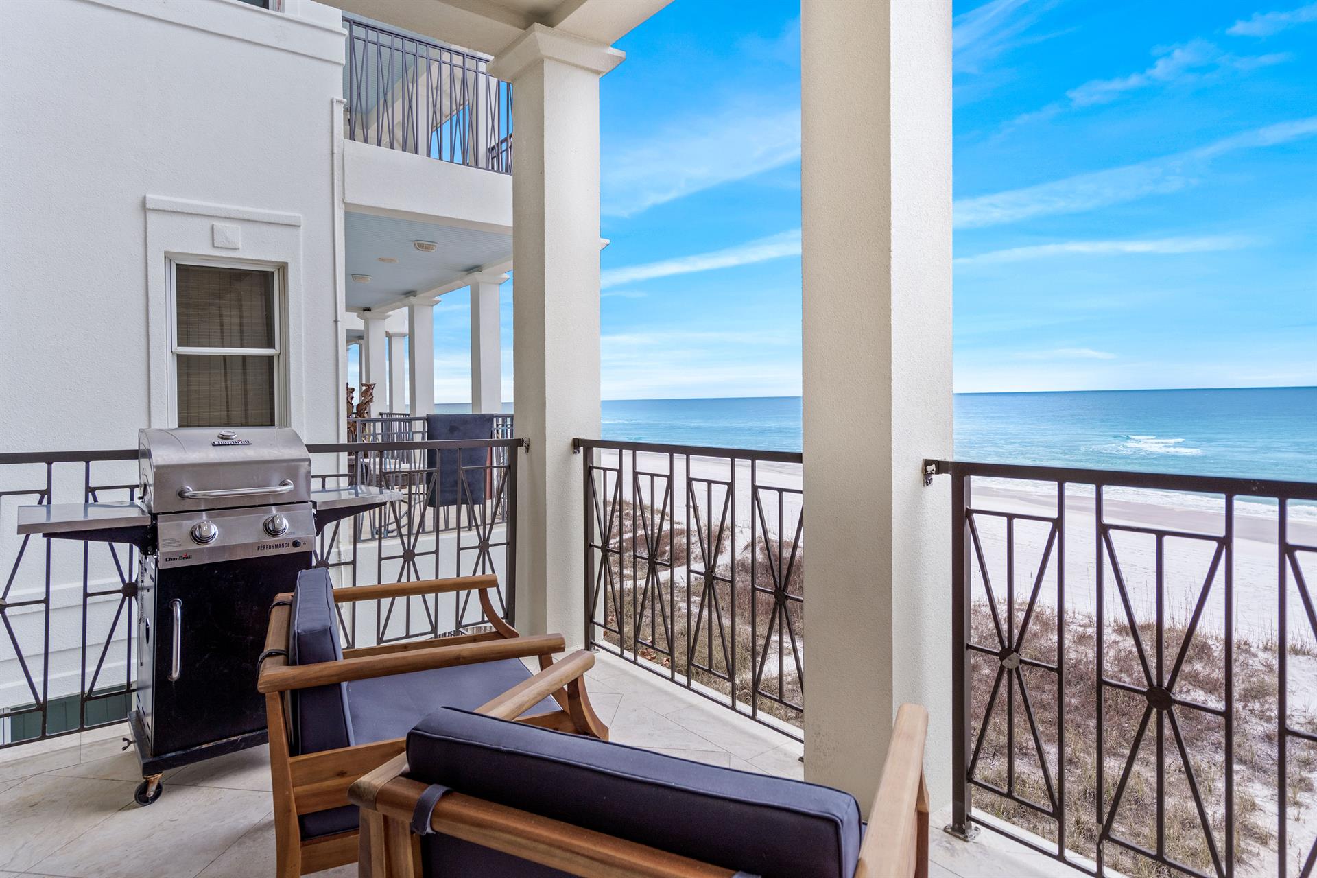 2nd Floor Balcony with Brand New Teak Furniture and Private Gas Grill