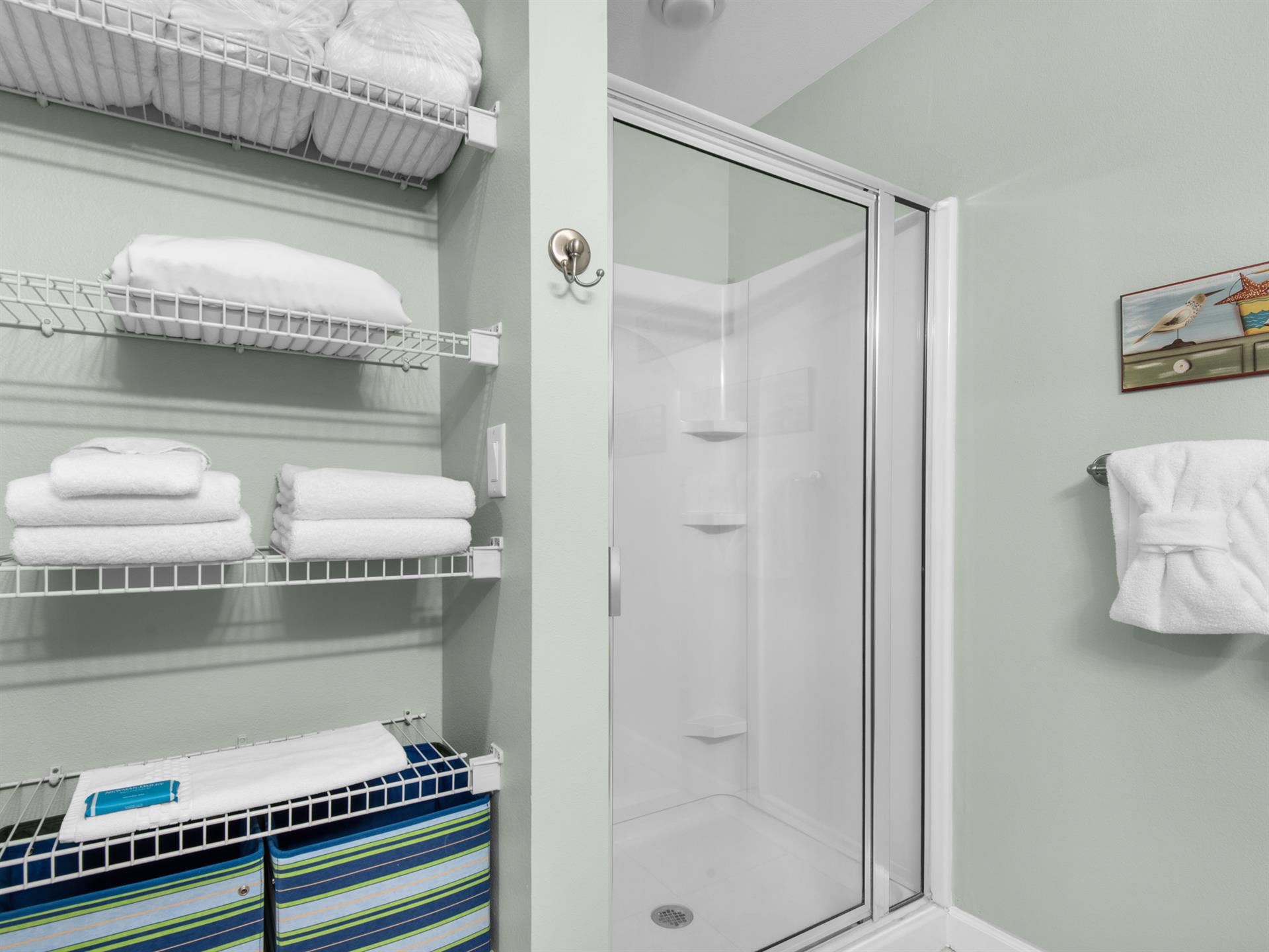 Guest bathroom with walk in shower