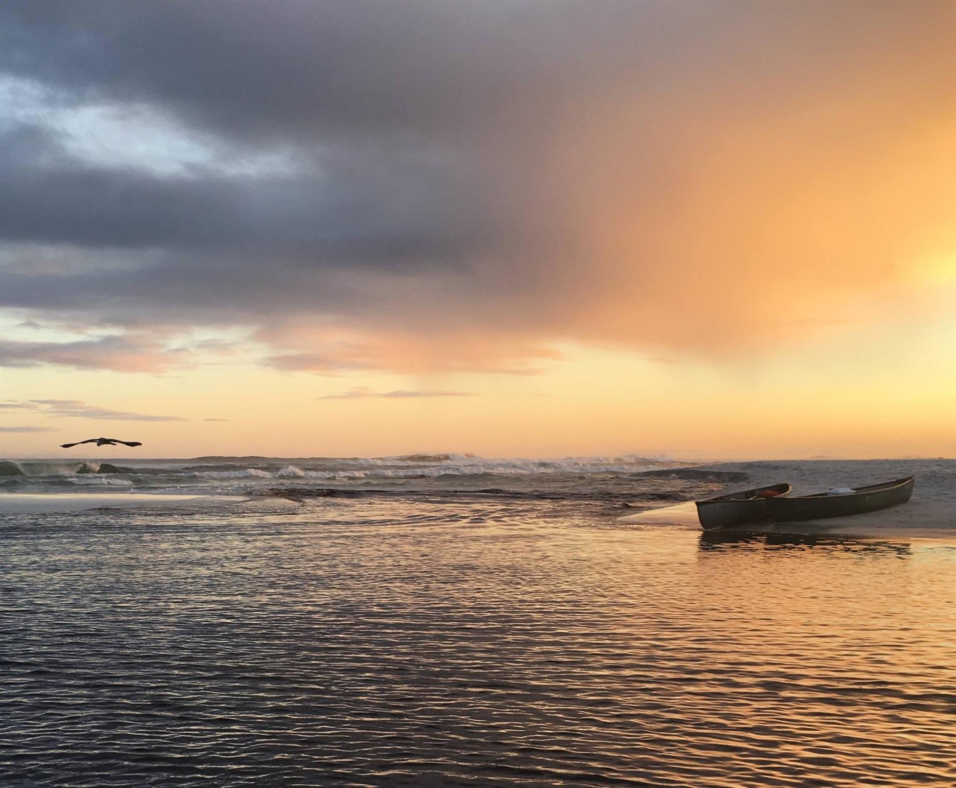 Sunset on the Lake and Beach