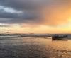 Sunset on the Lake and Beach
