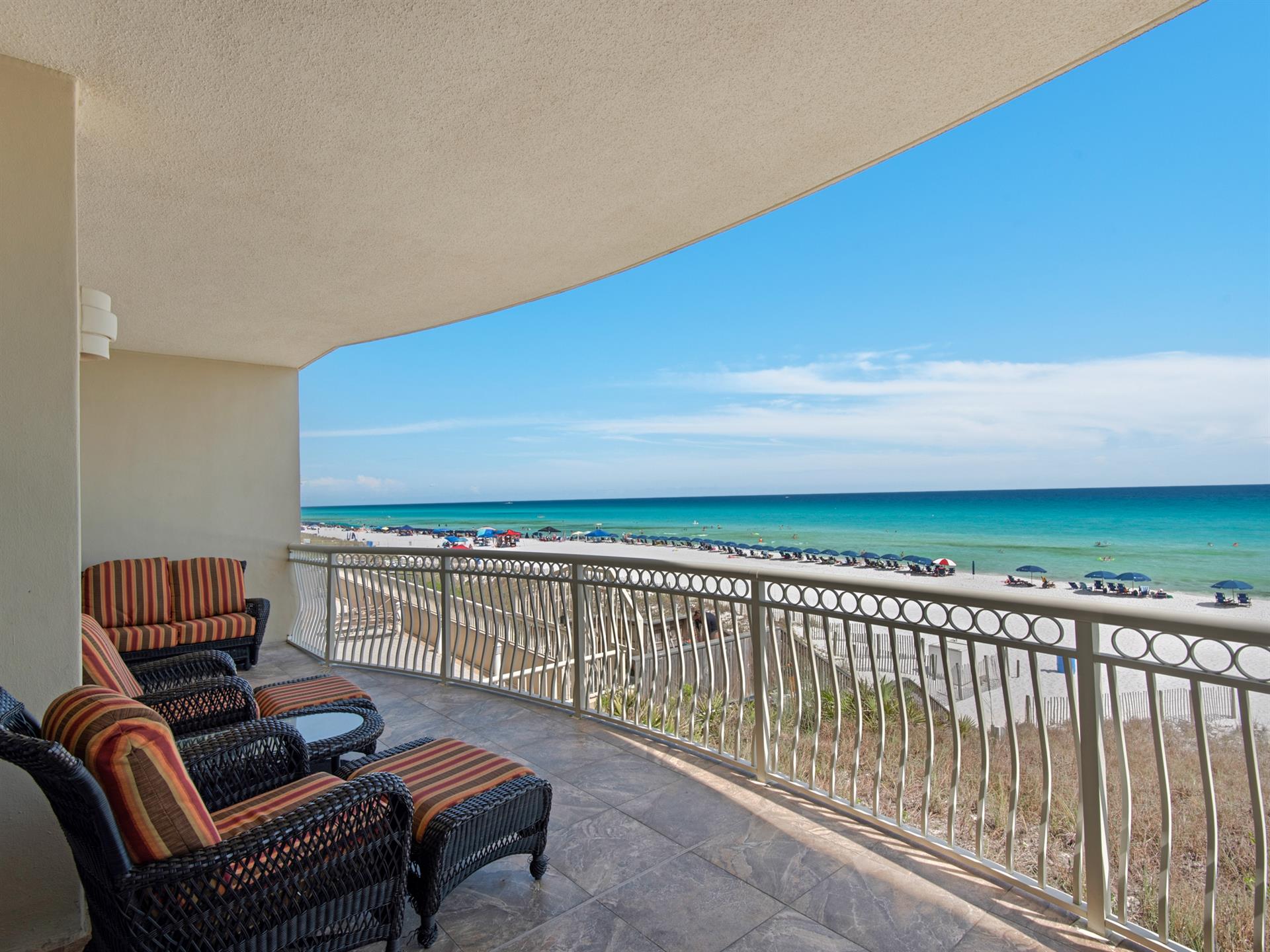 Large Balcony with direct Beach Views