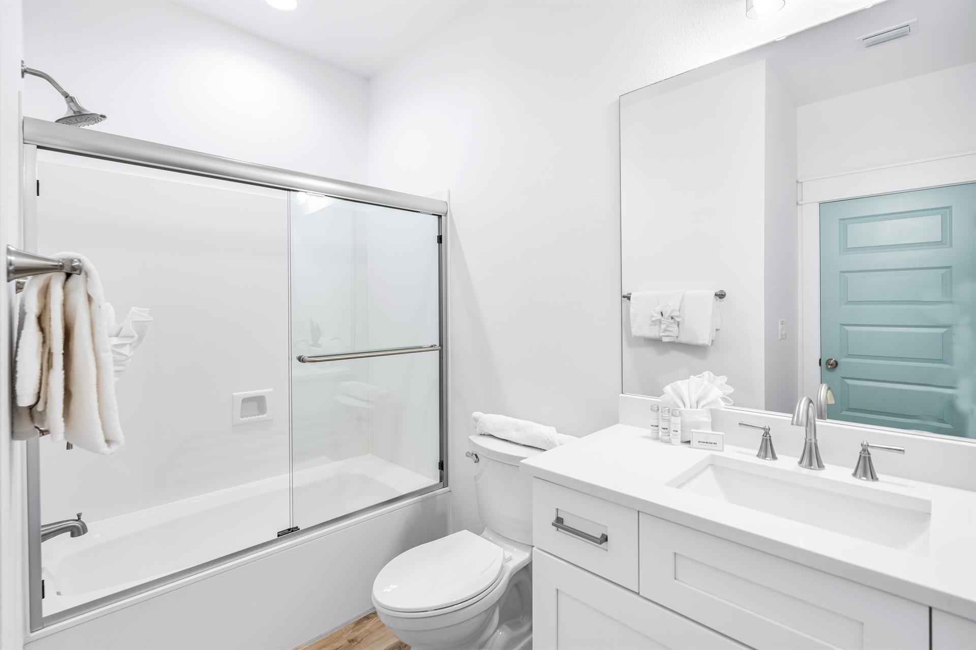 Private Bathroom with ShowerTub Combo