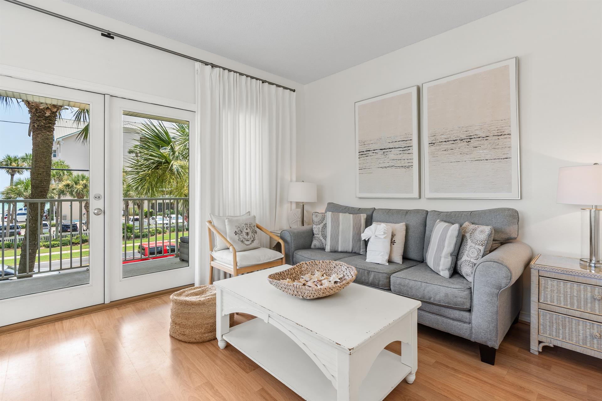 Living Room with Balcony Access