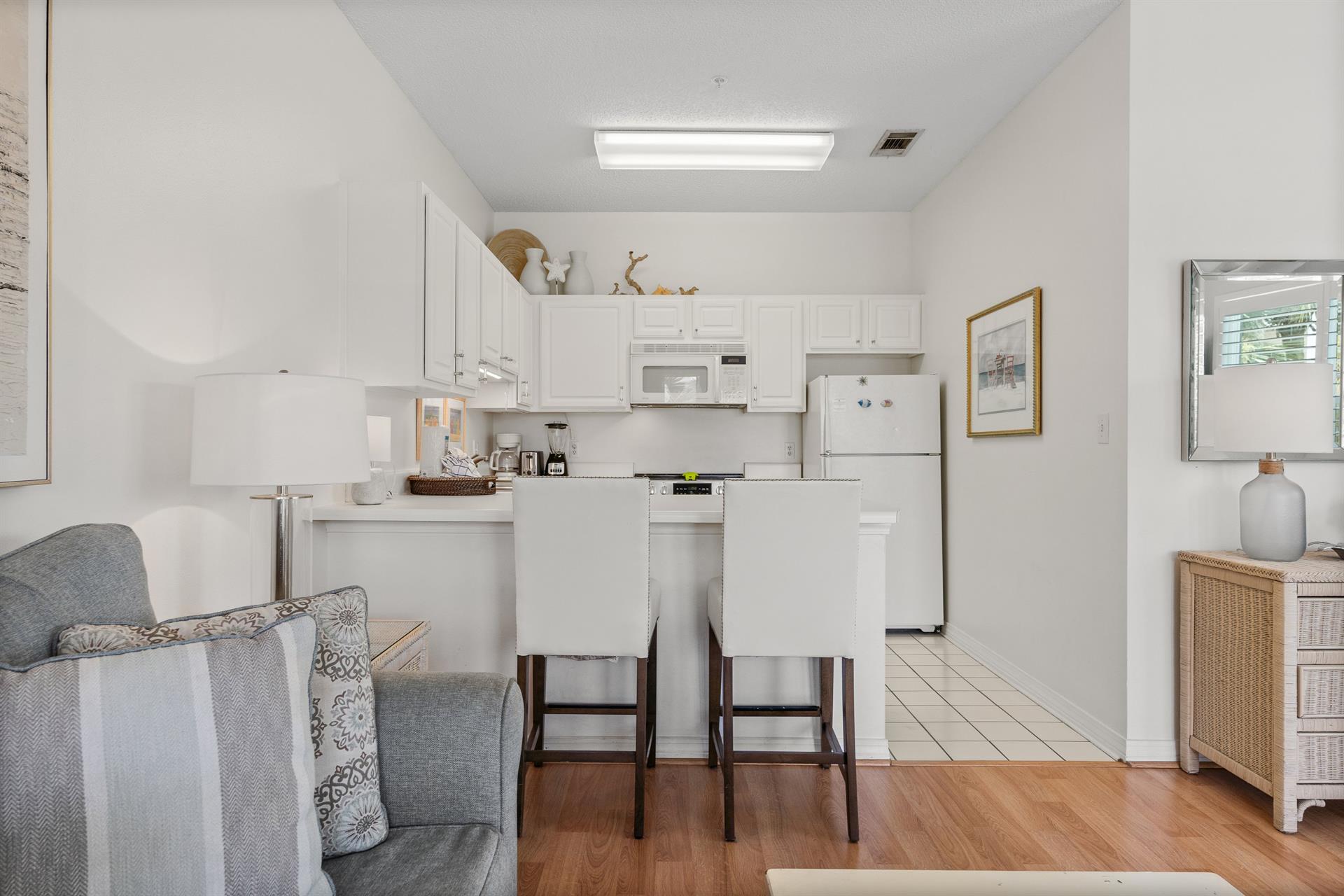 View from Living Area into Kitchen