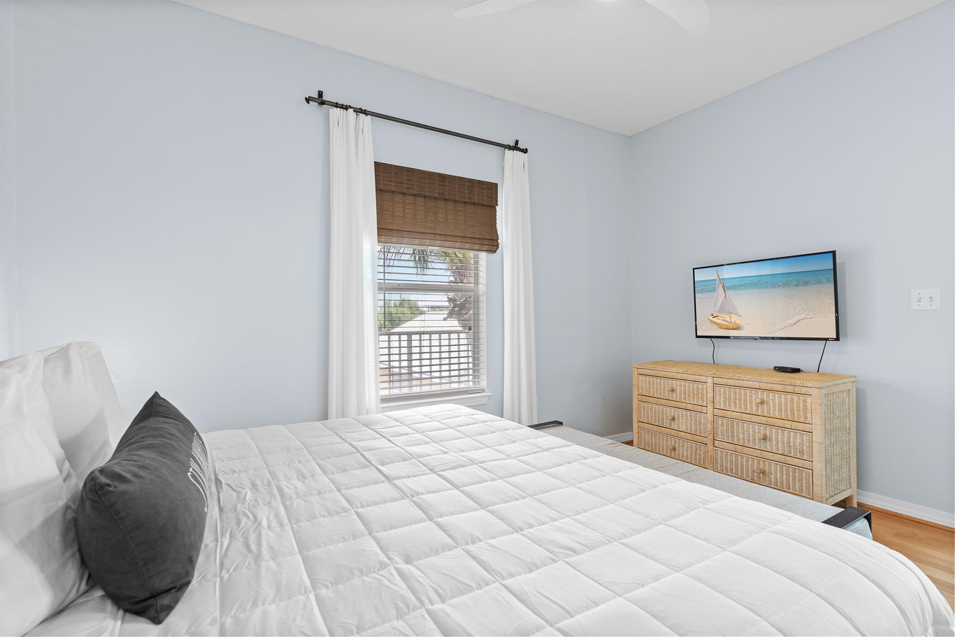 Bedroom with Flat Screen TV