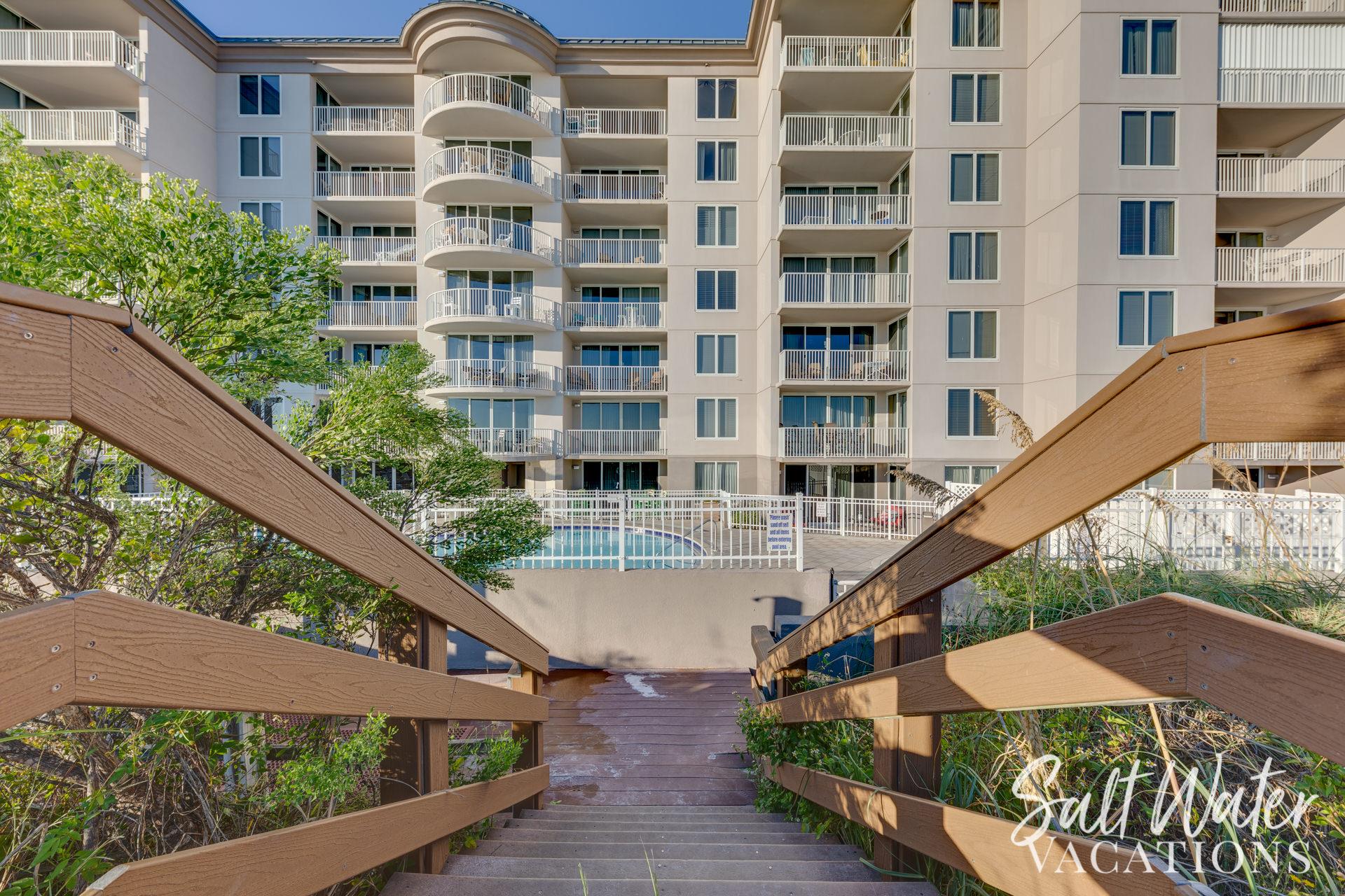 Boardwalk View to Building