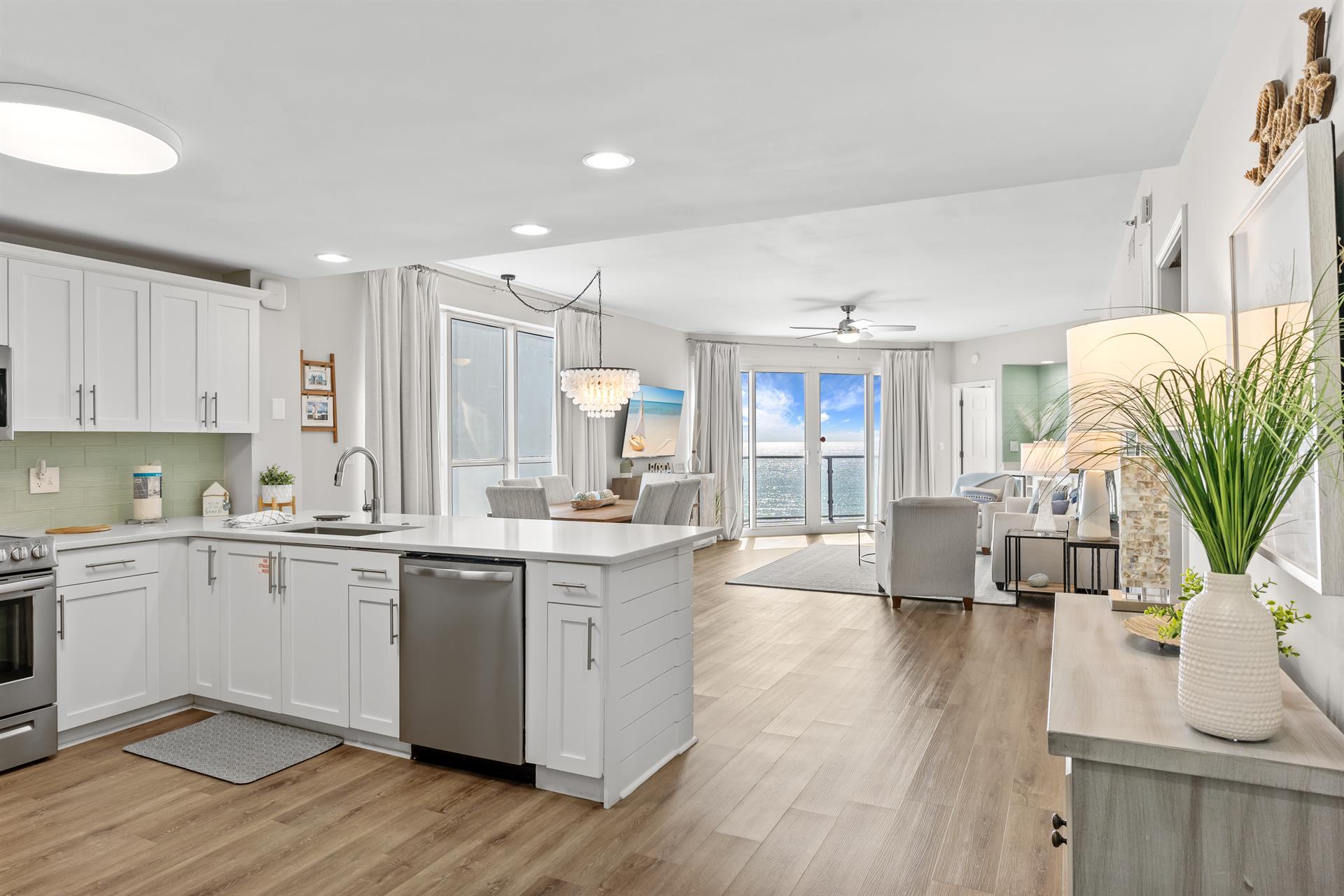 Kitchen into Living Area