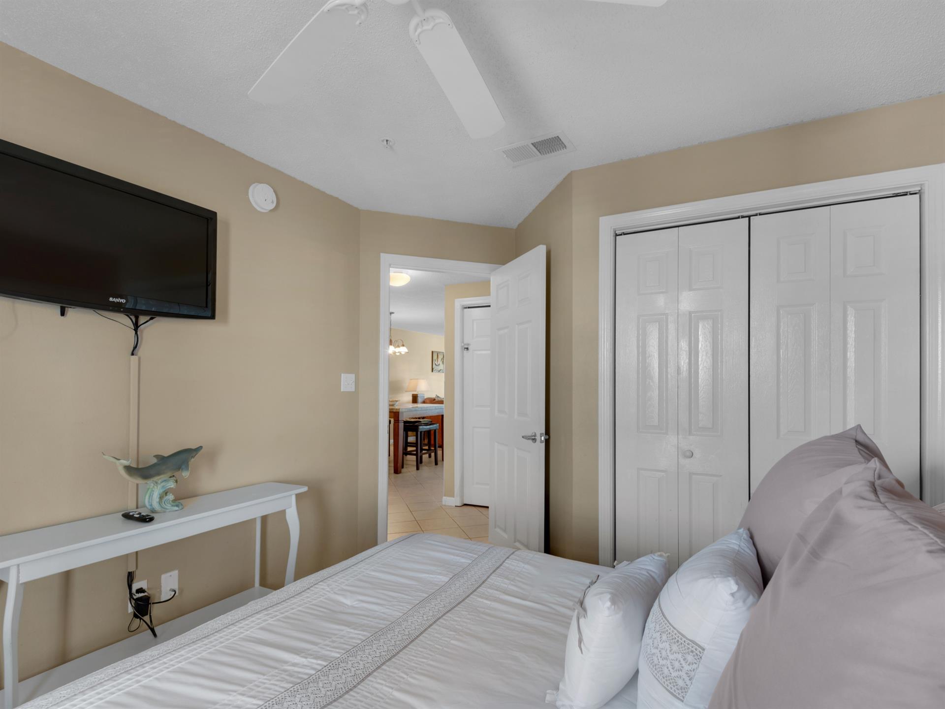 Bedroom 2 with Double Bed and Flat Screen TV