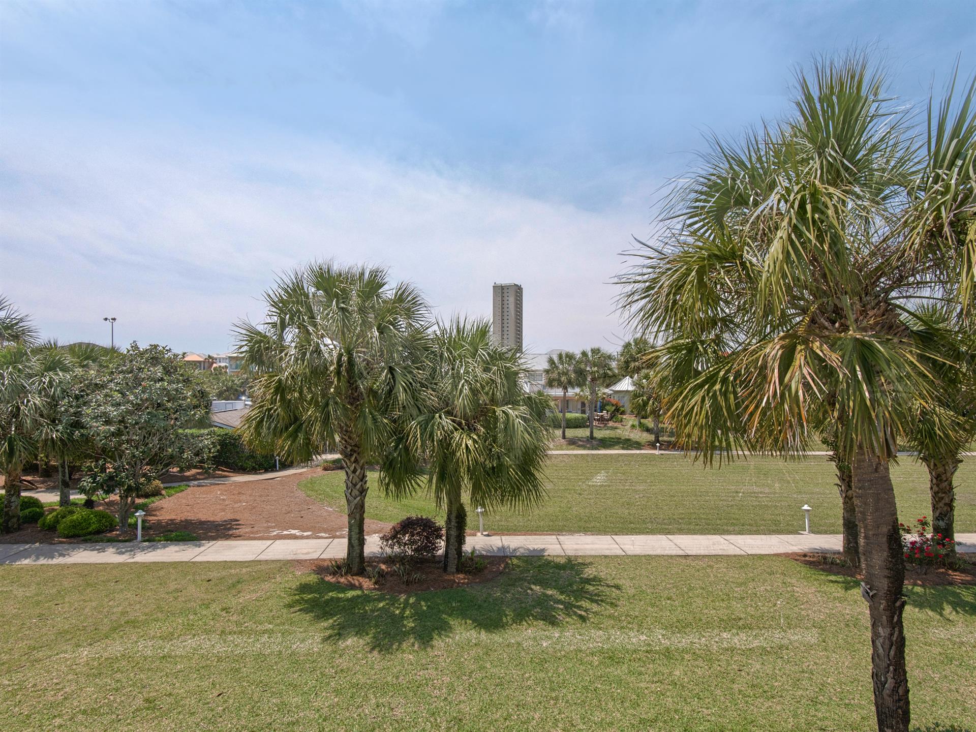 Primary balcony view of the courtyard