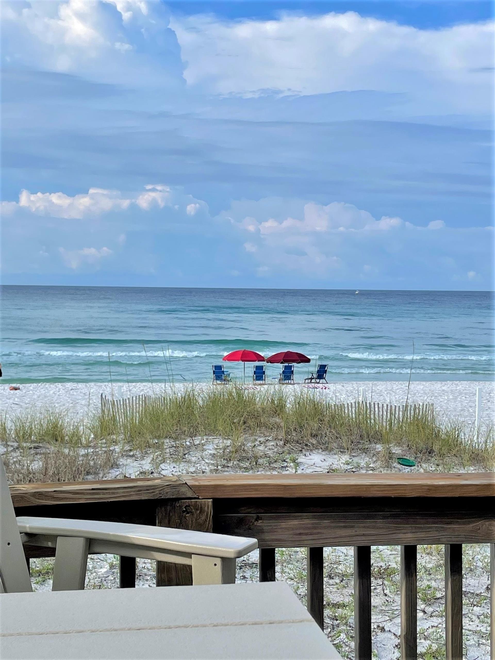 Main level deck with gorgeous Gulf views