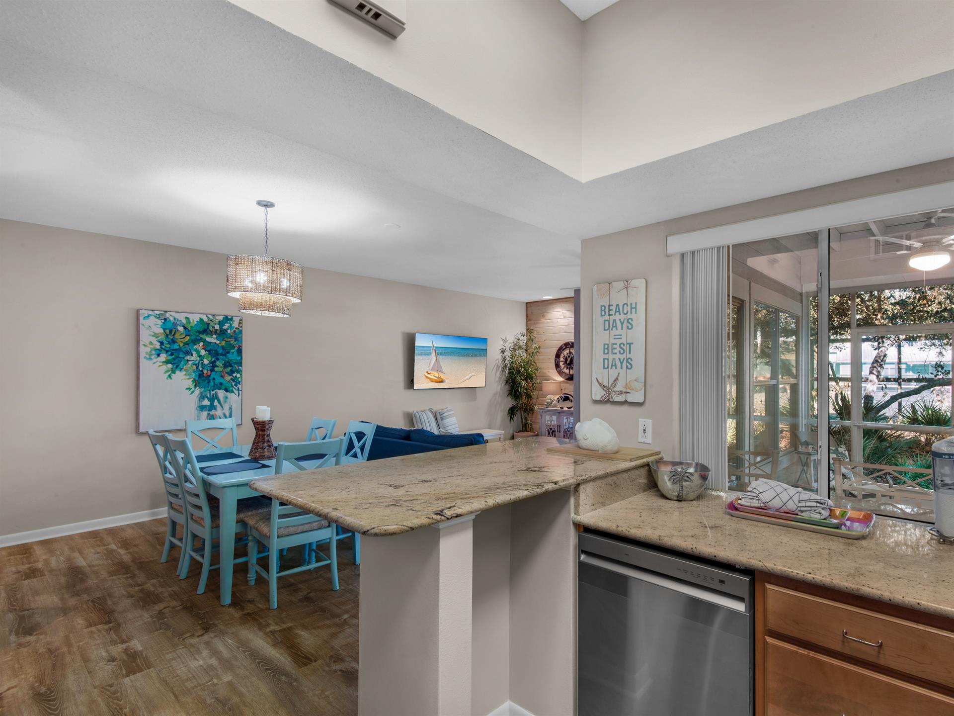View of Dining Room from Kitchen
