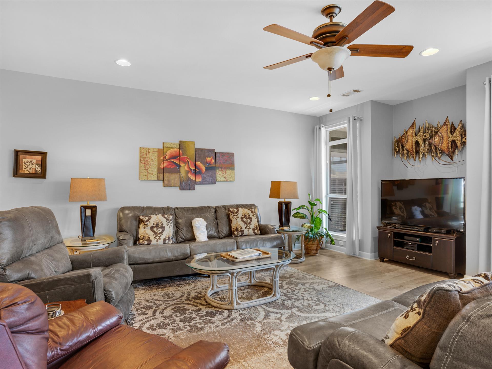 Large Flat Screen TV in Living Area