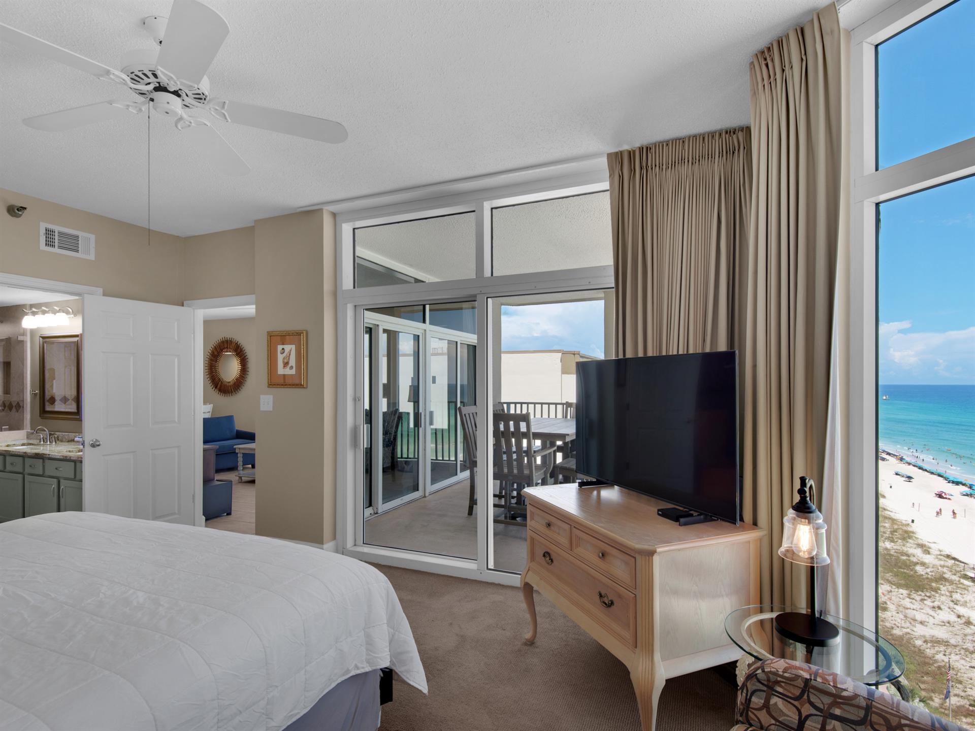 Primary Bedroom with King Bed and Flat Screen TV