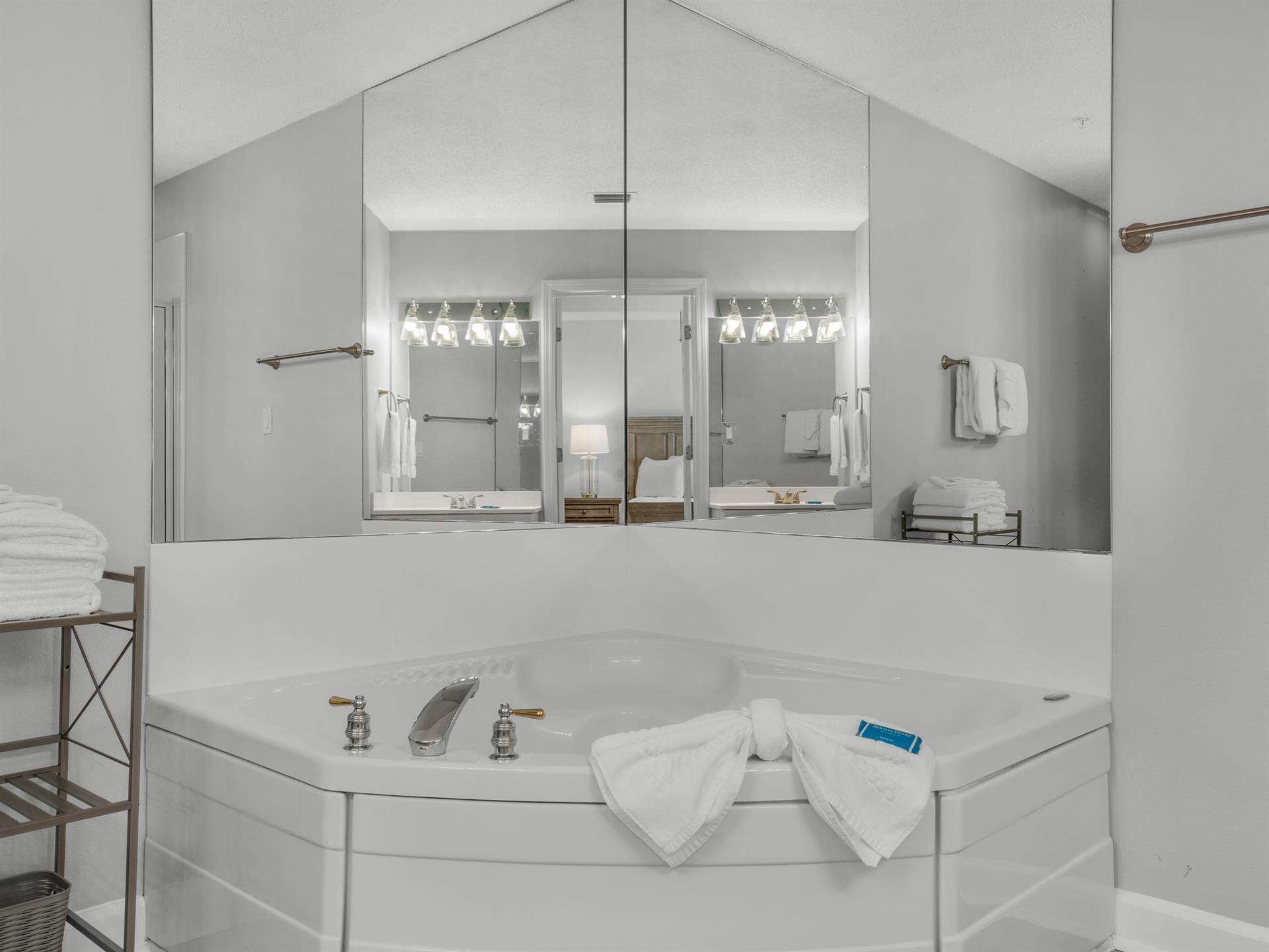 Primary bathroom with garden tub