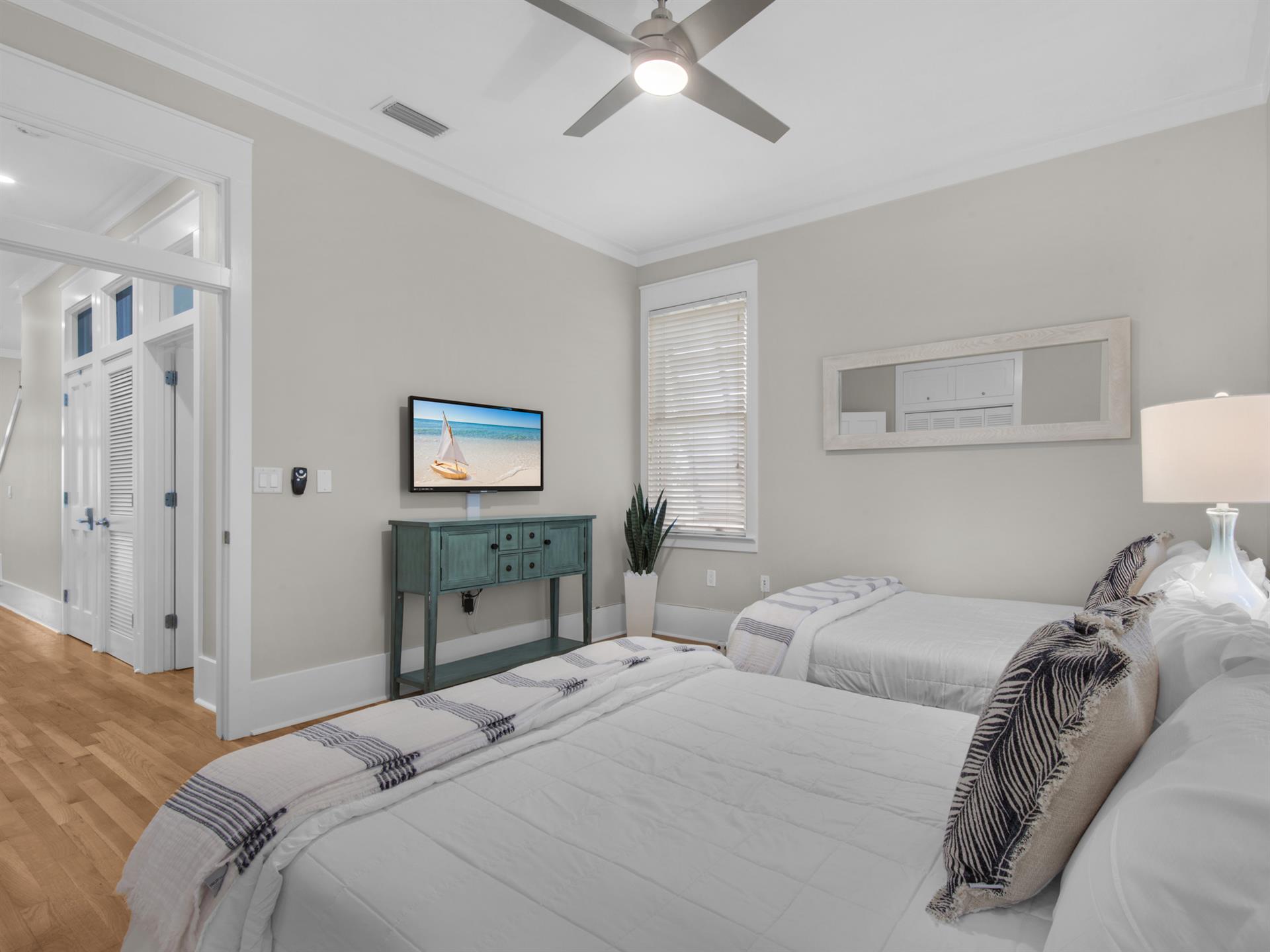 Bedroom 4 with two double beds  1st floor