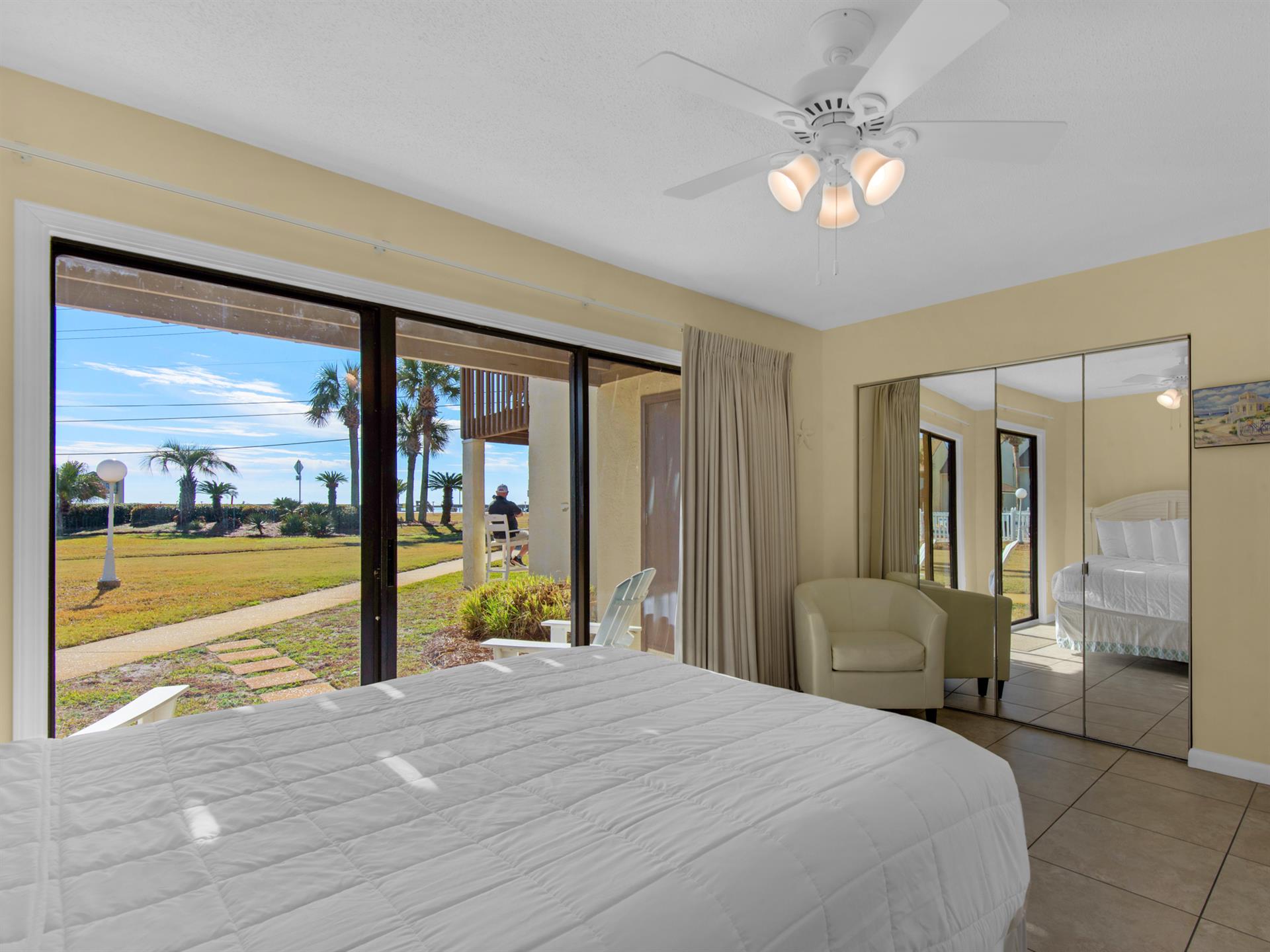 Guest Bedroom on 1st Floor with Private Outdoor Access