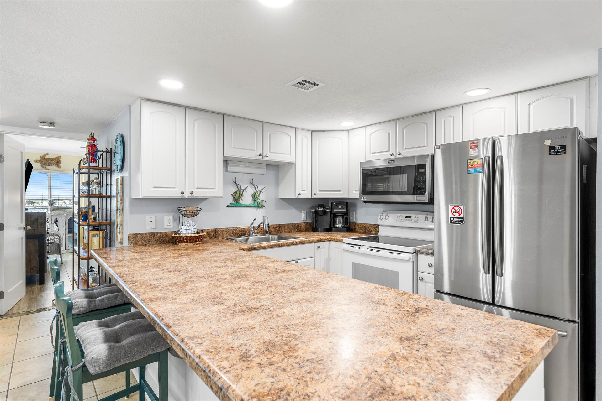 Plenty of Counterspace for Preparing Meals