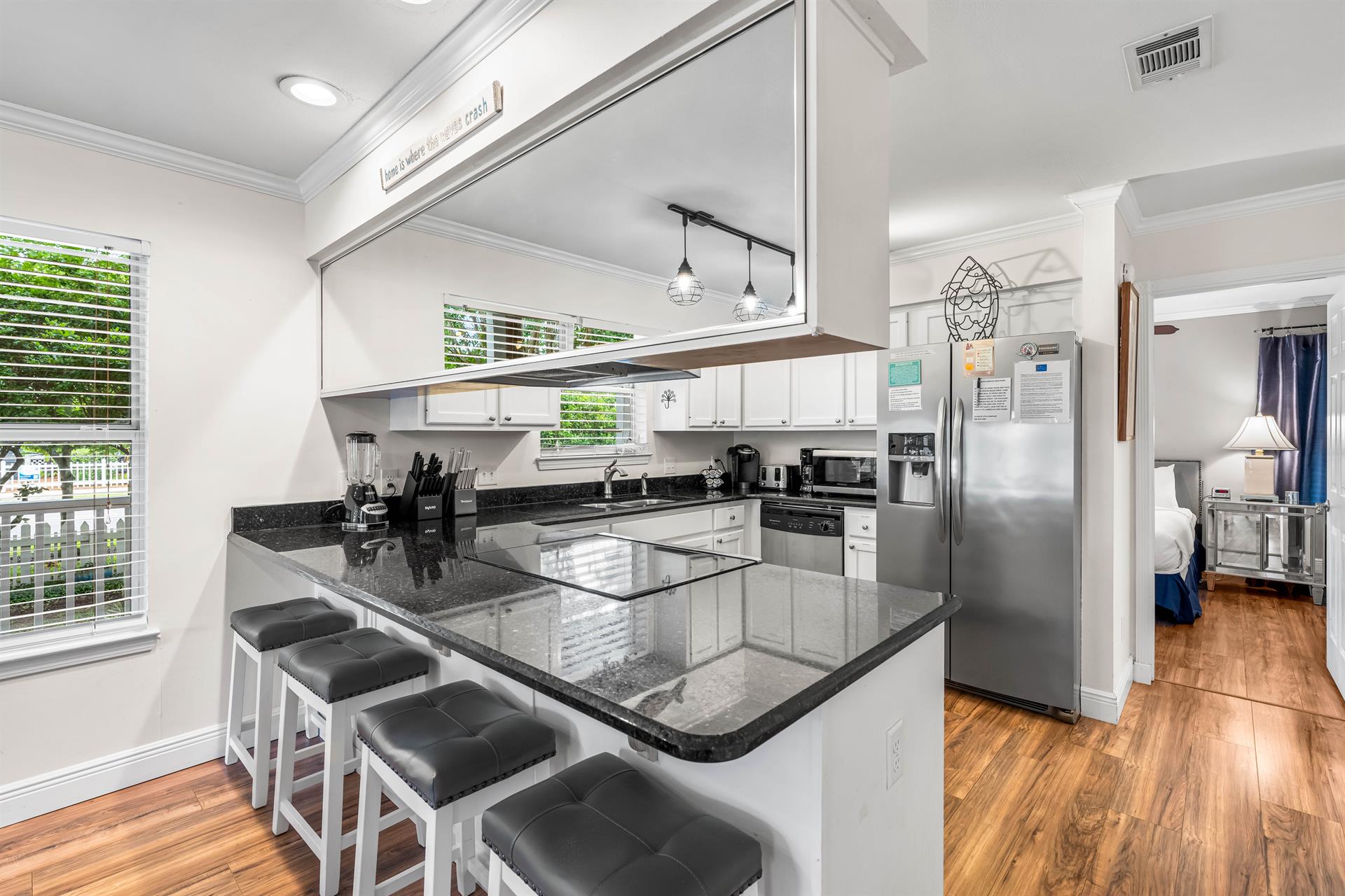 Fully Stocked Kitchen with stainless steel appliances