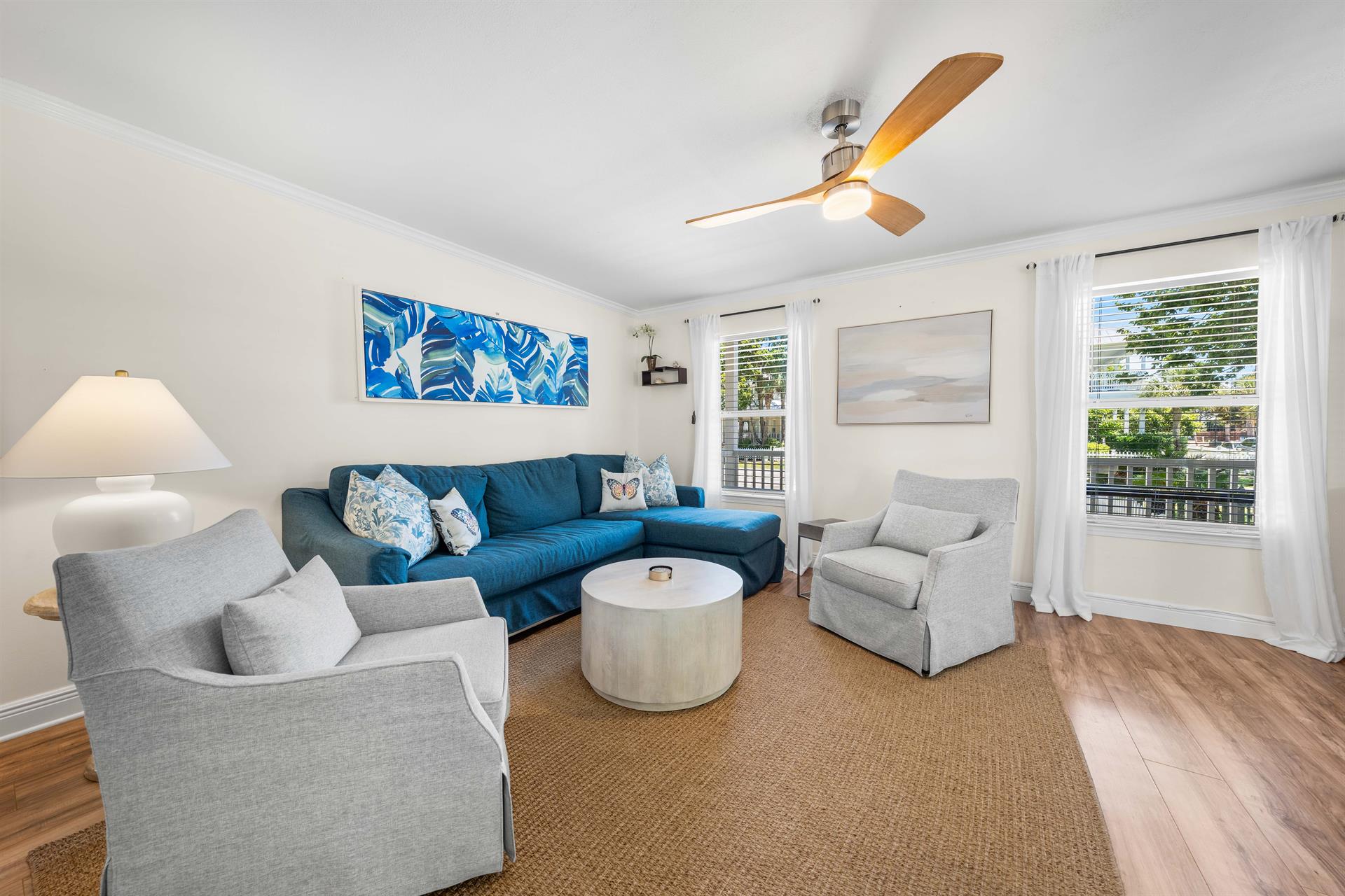 Living area with new furnishings