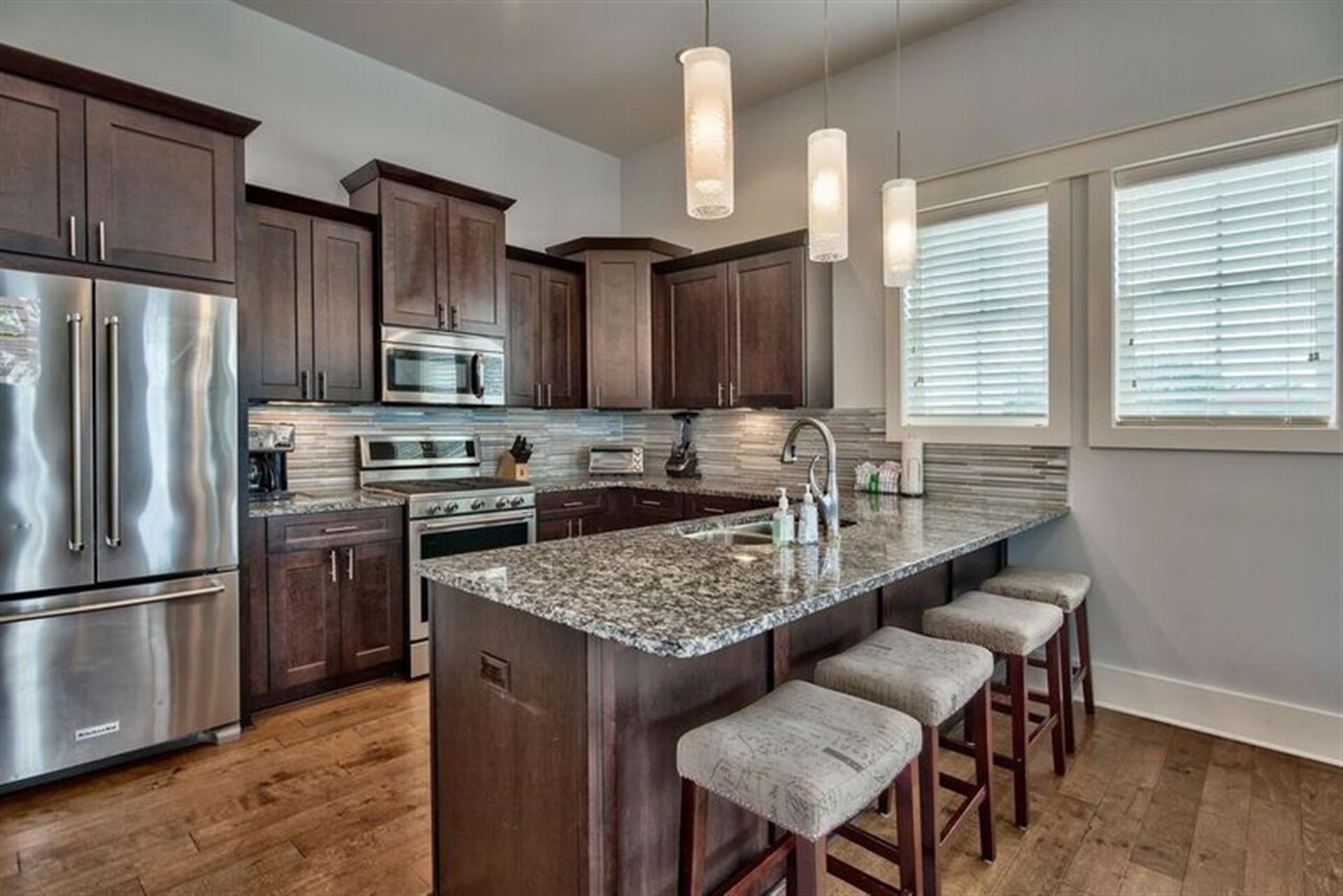 2nd Floor Kitchen feat. Stainless Steel Appliances and Breakfast Bar