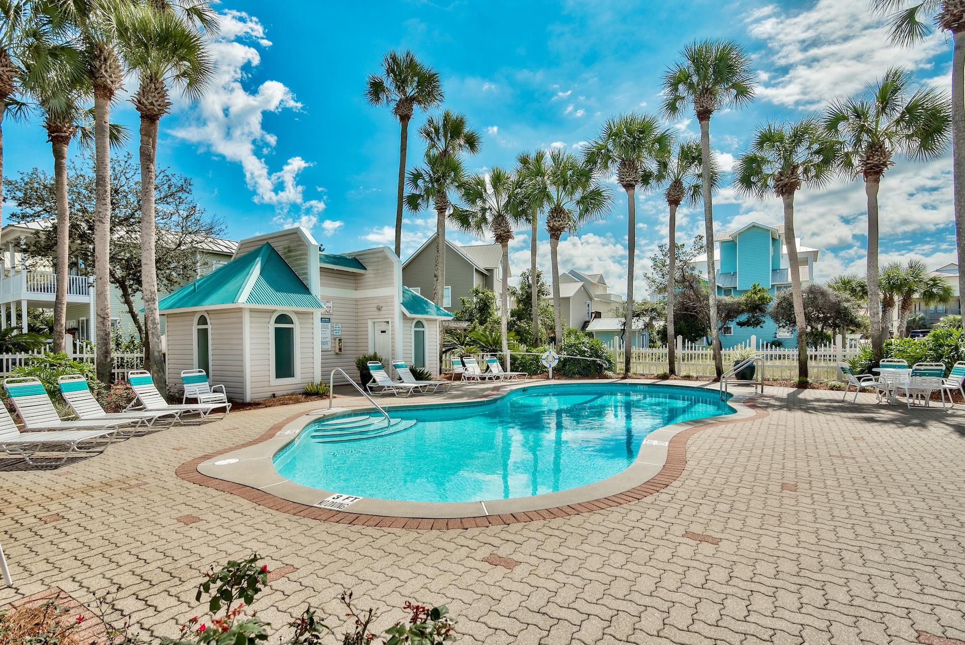 Steps away from the neighborhood pool