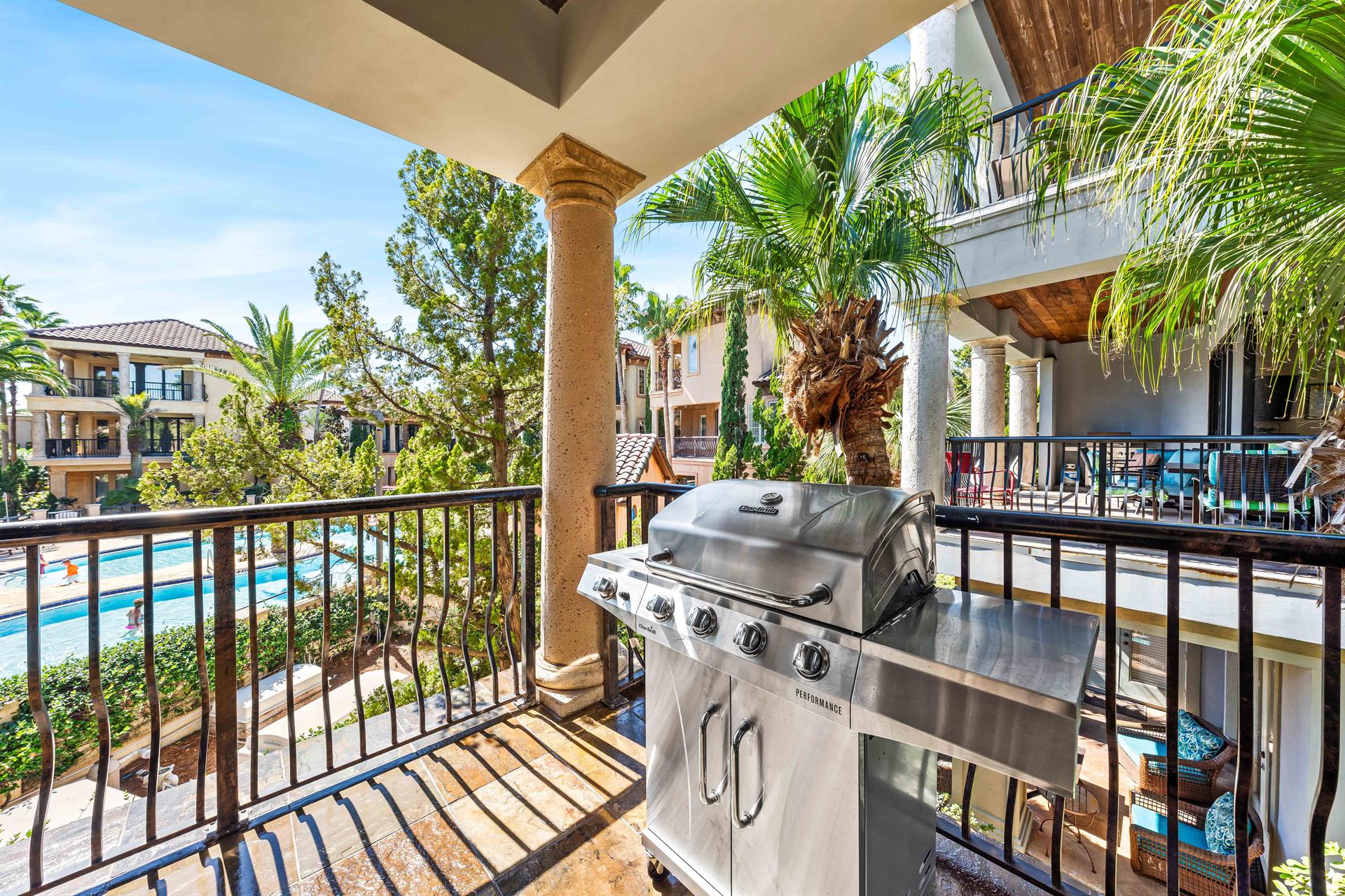 Grill your fresh seafood with the propane grill located on the 2nd floor balcony just off the kitchen.
