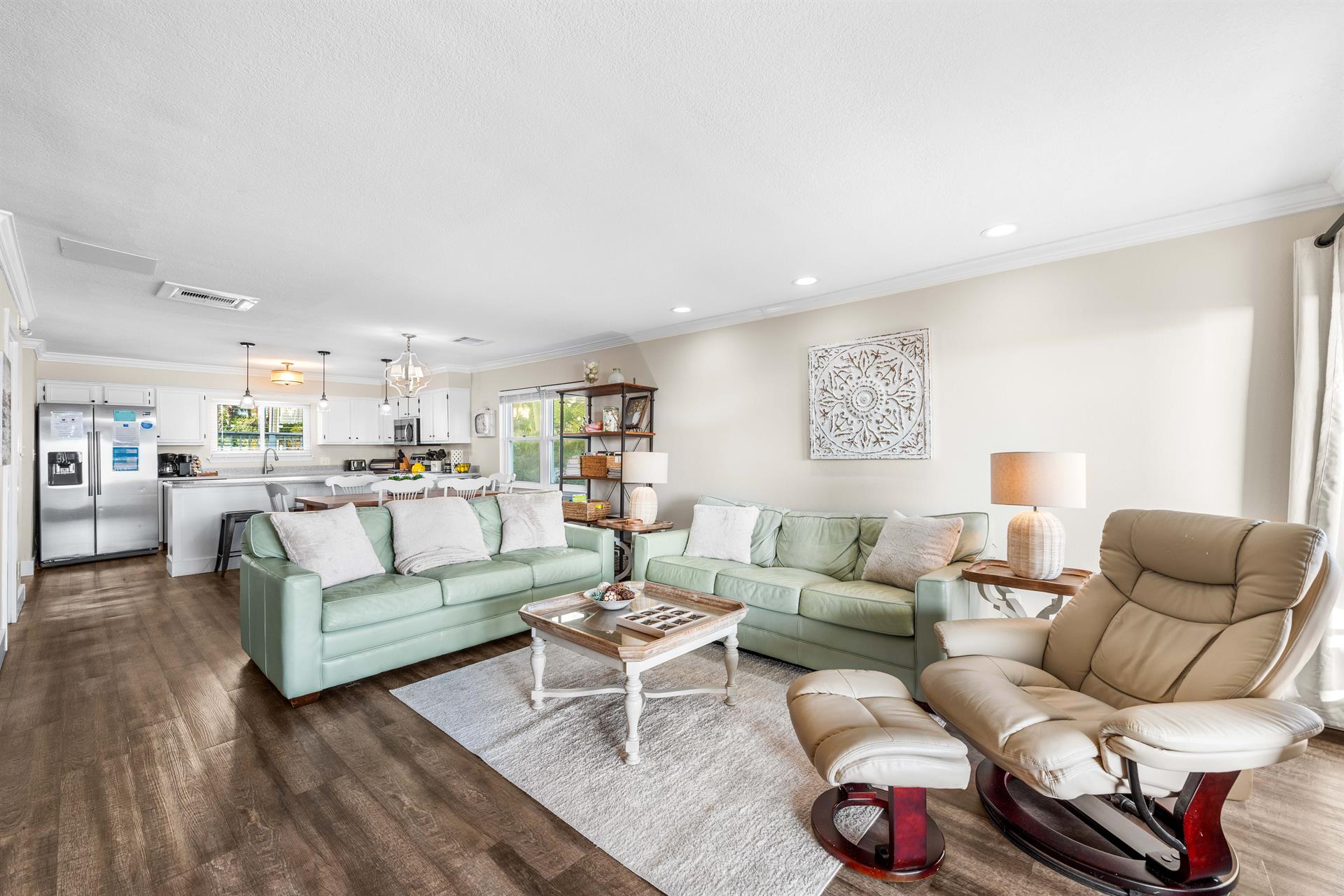 Comfy couches, big screen, zero worries