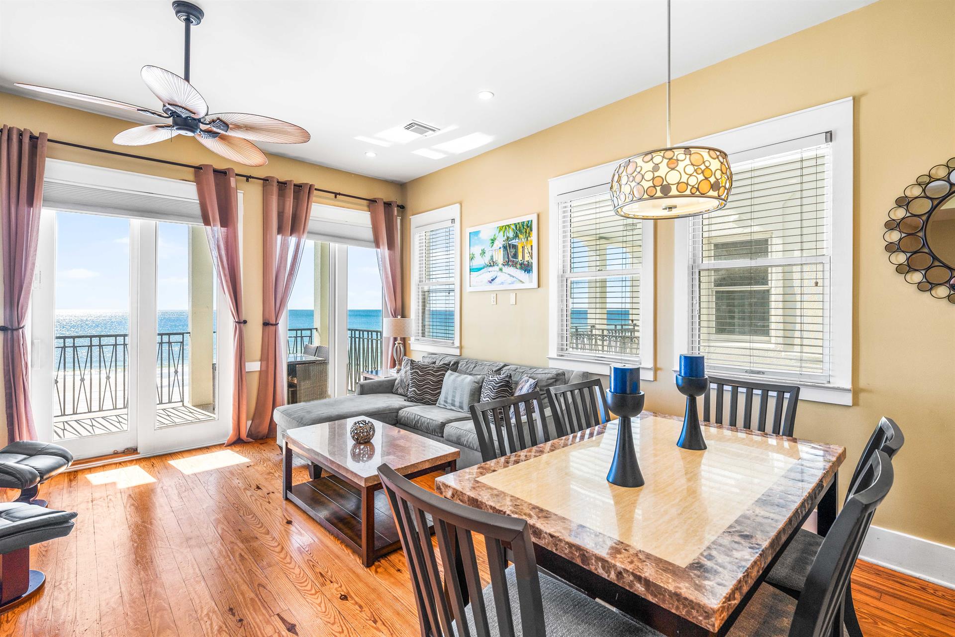 2nd Floor Open Living Room and Dining Area