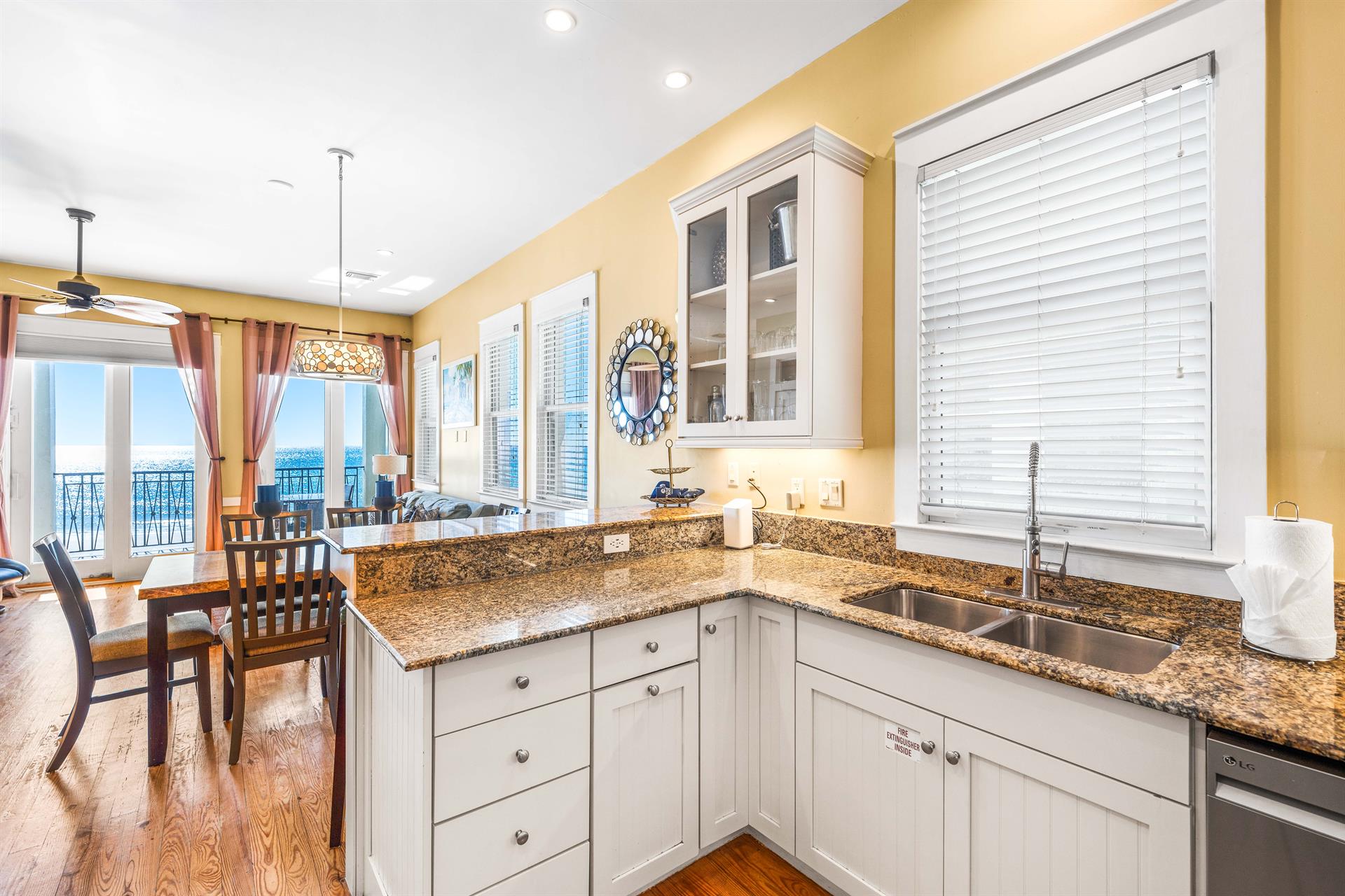 Fully Stocked Kitchen with Gulf Views