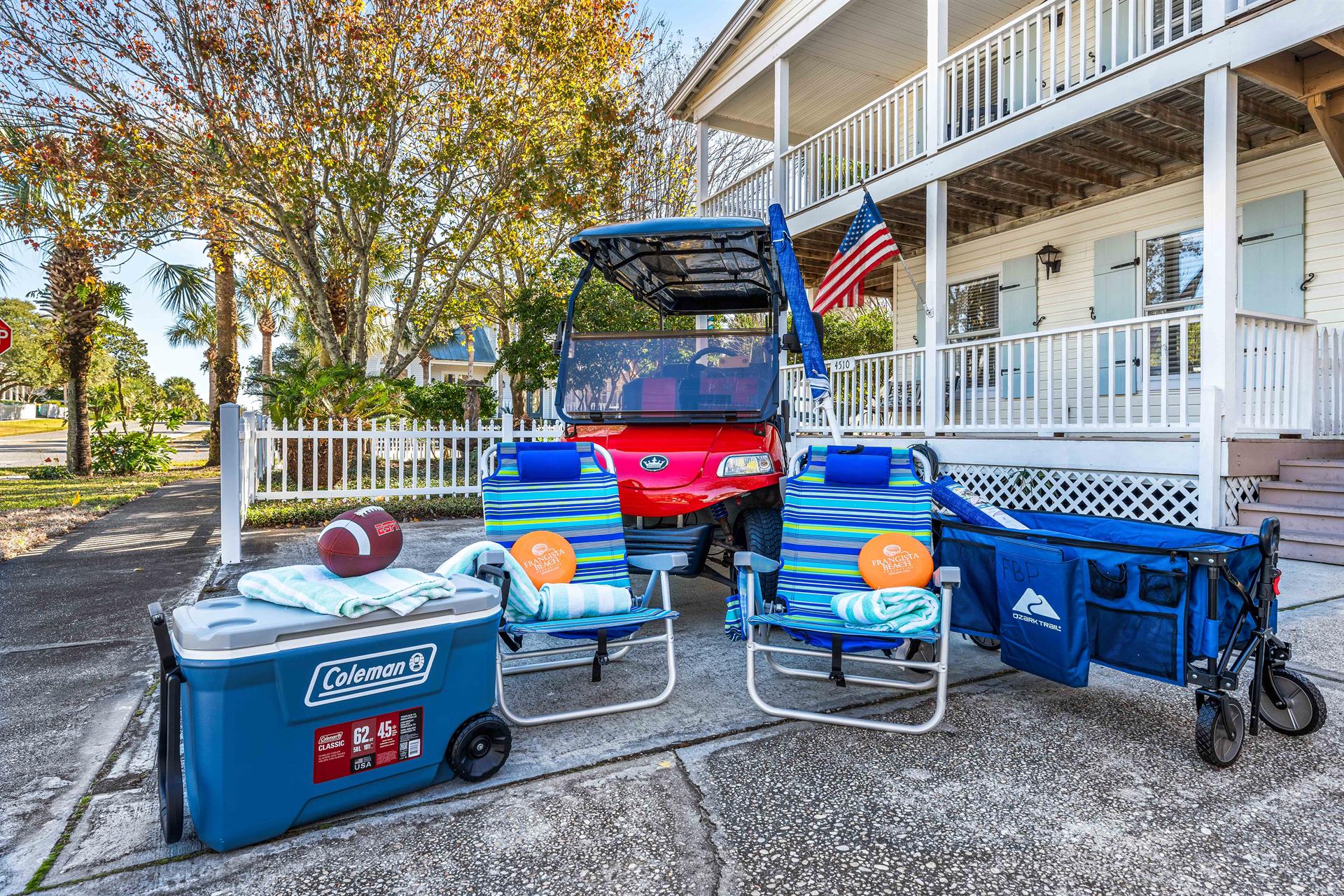 Golf Cart and Beach Gear Galore  Youre ALL SET
