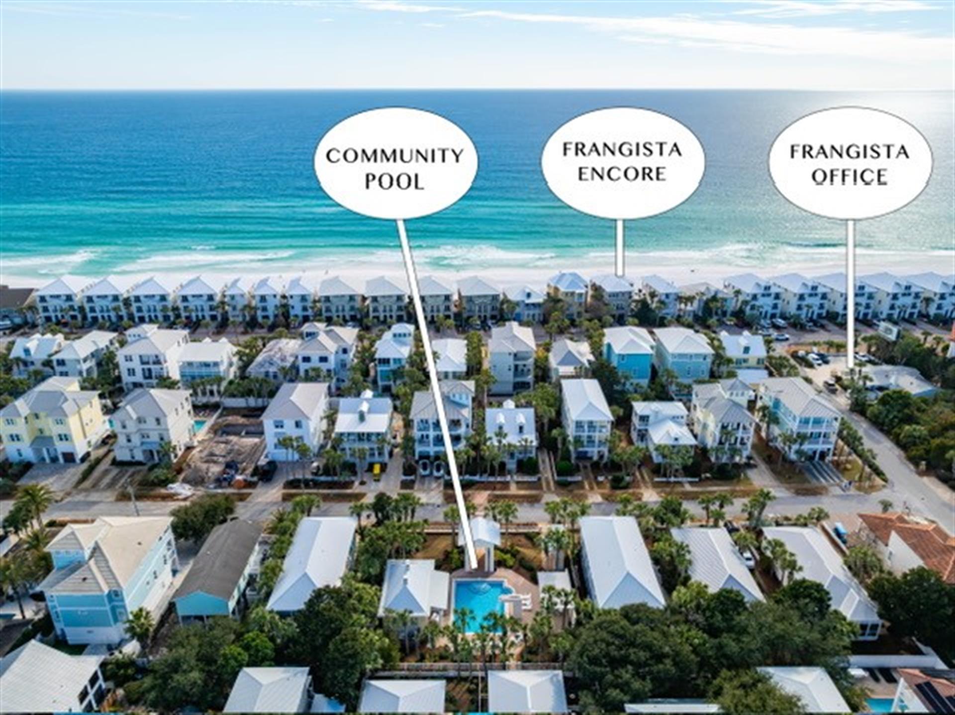 You are in walking distance of the Frangista Beach Community Pool  our Frangista Beach Properties  Office   Stop by or if theres anything you need, dont hesitate to ask.  We are literally just down the street