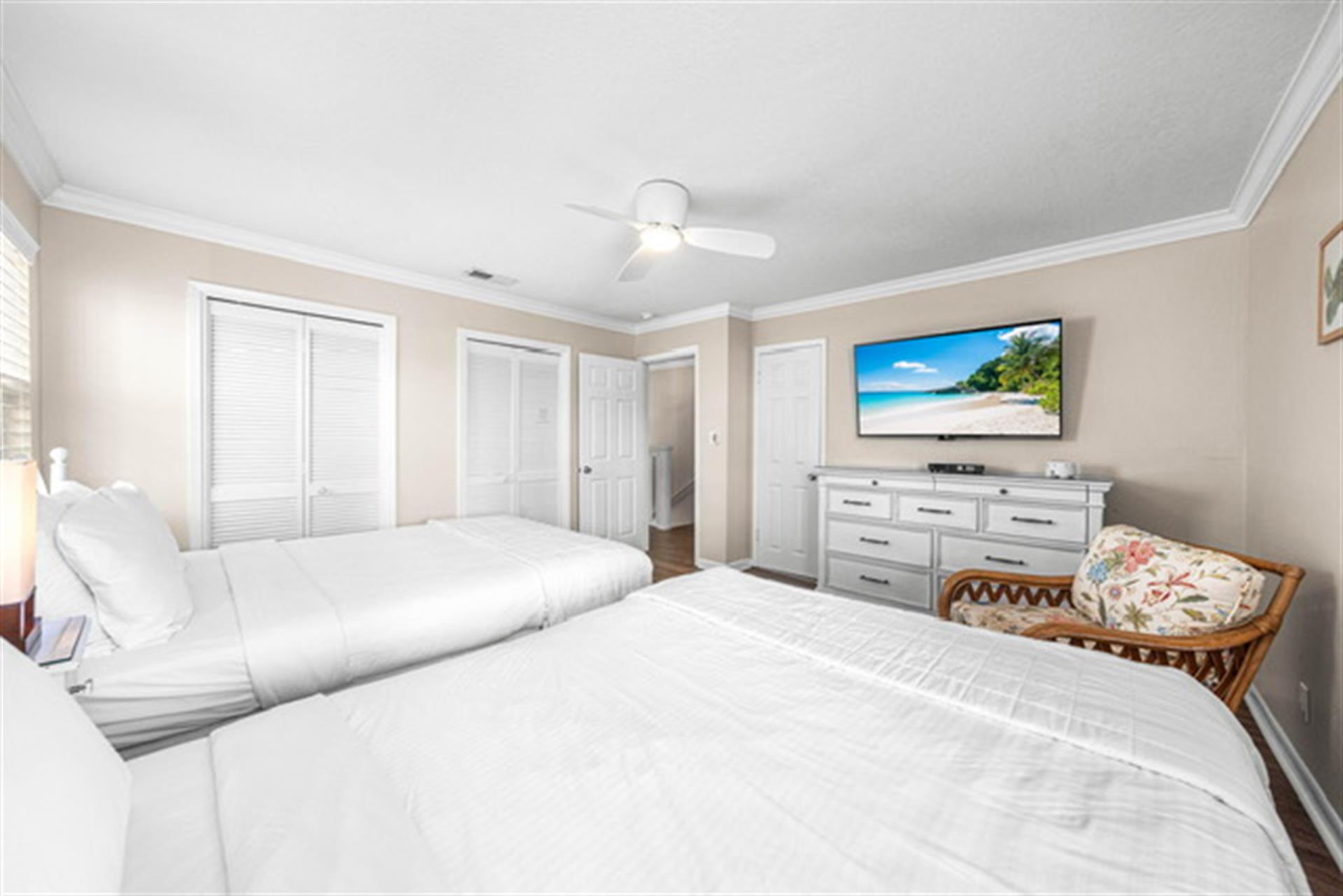 Lots of drawers in this large dresser and 2 spacious closets